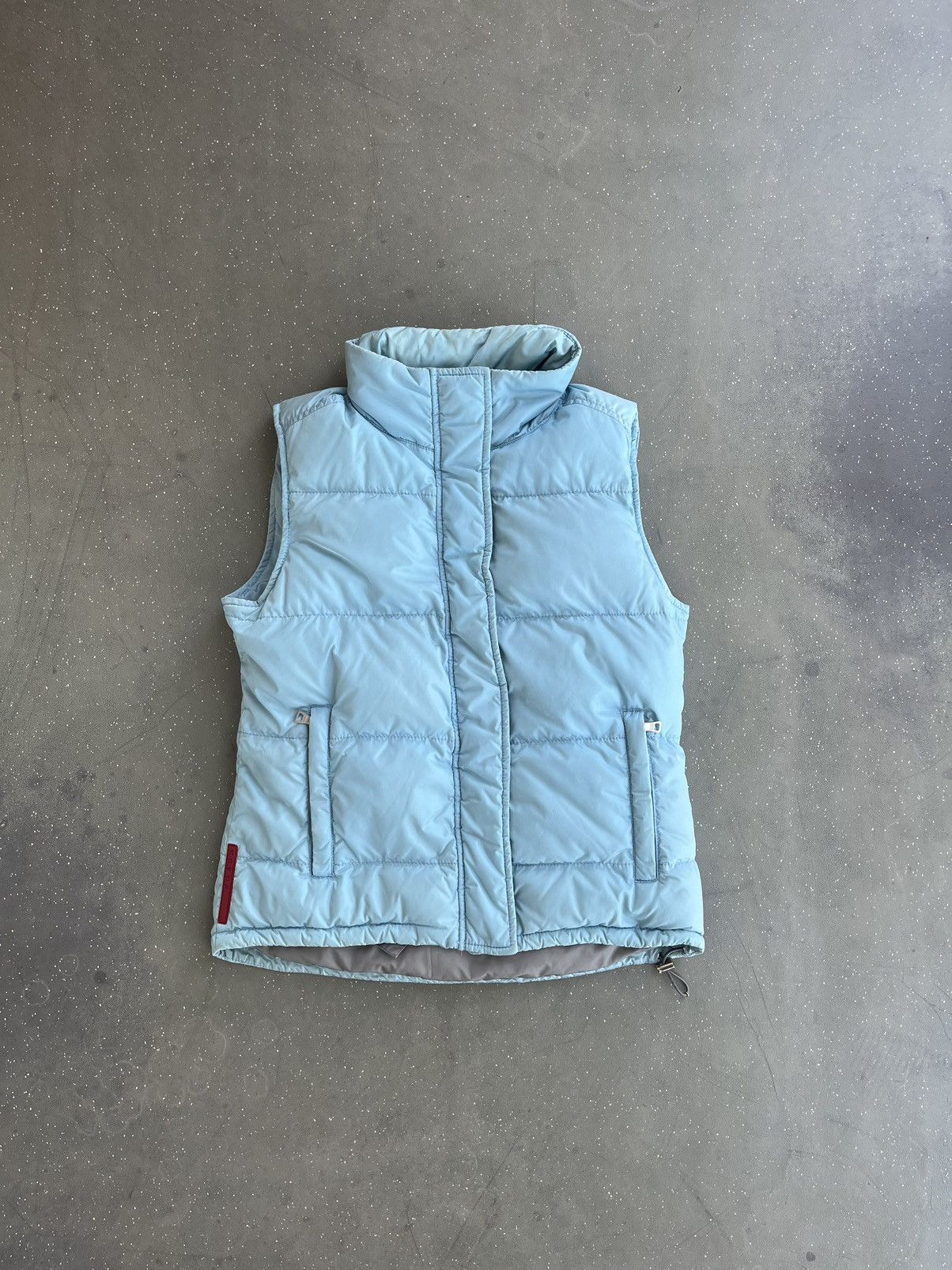 Prada Blue Vest with extendible hood