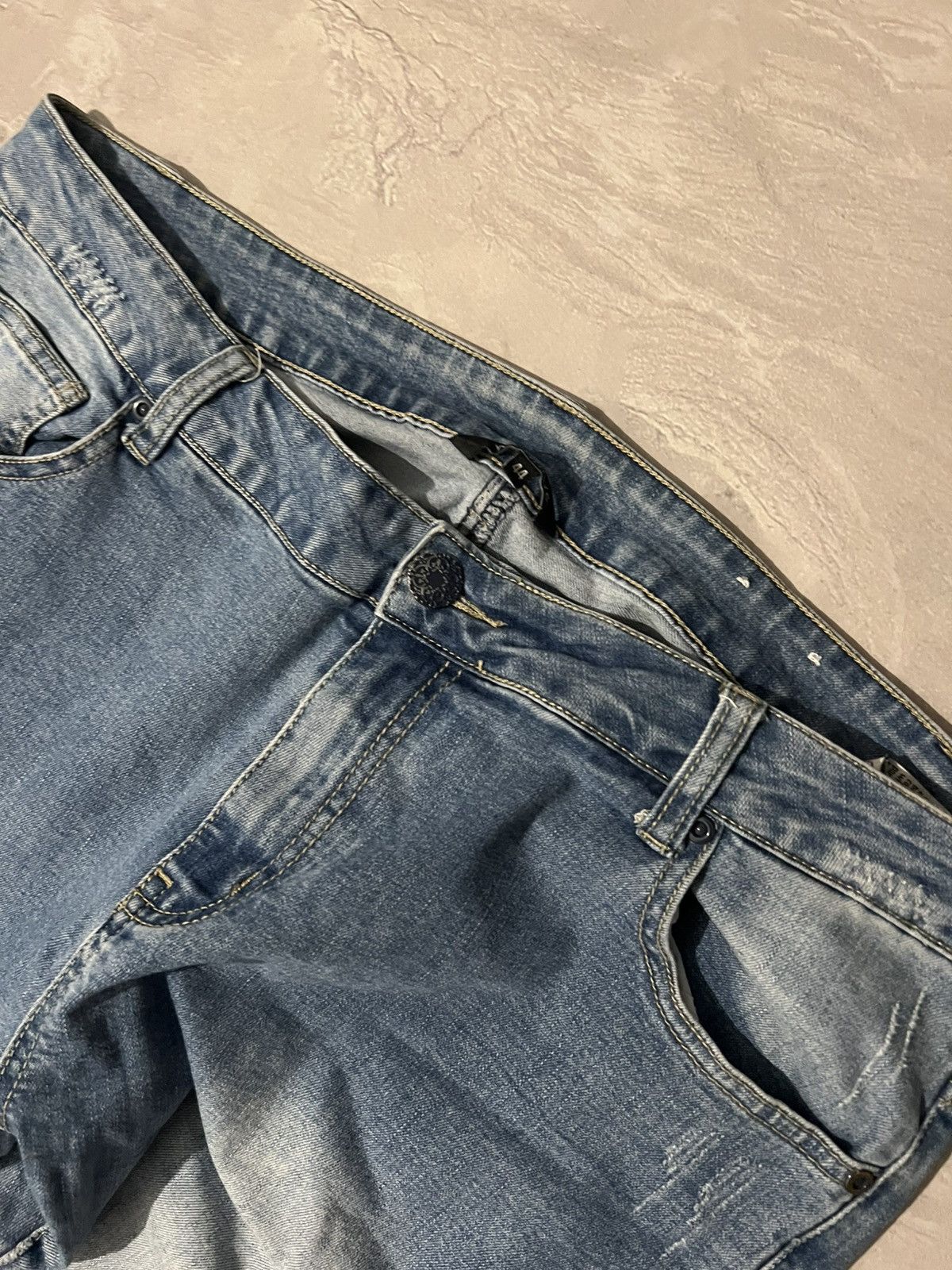 Japanese Brand Vintage Avant Garde Slim Fit Jean / Archive Japanese Vibe 90 Size US 38 / EU 54 - 4 Thumbnail
