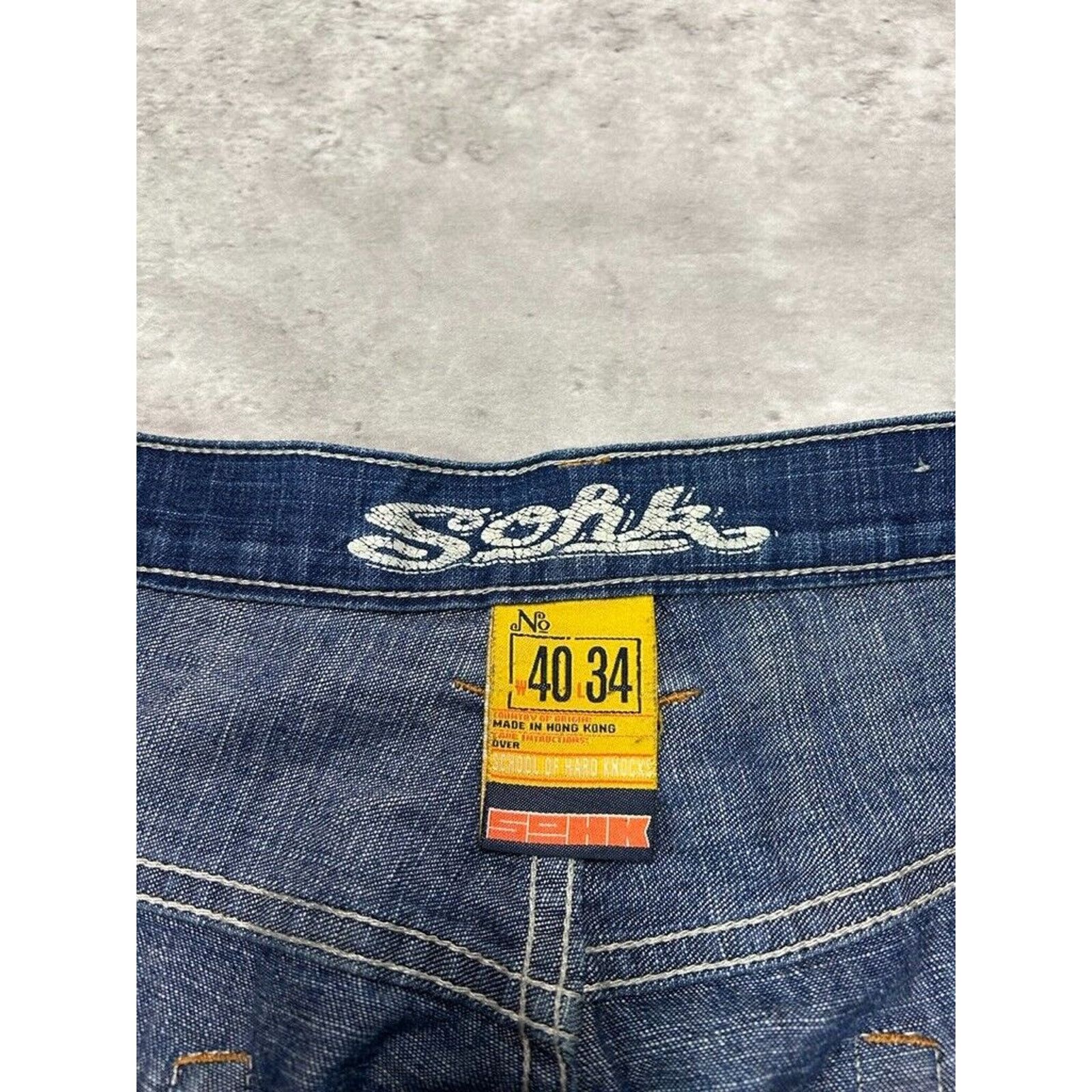 Vintage Vintage Y2K Sohk Baggy Fit Dark Wash Denim Pants Size 42 Size US 42 / EU 58 - 3 Thumbnail
