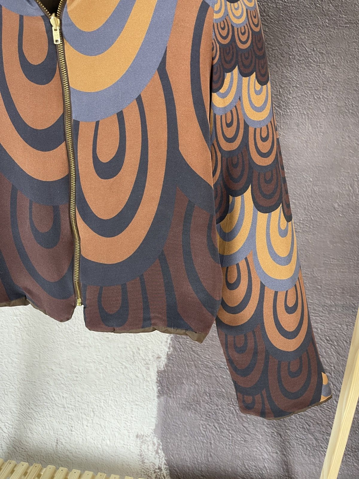 Roberta di Camerino 100% silk abstract reversible jacket