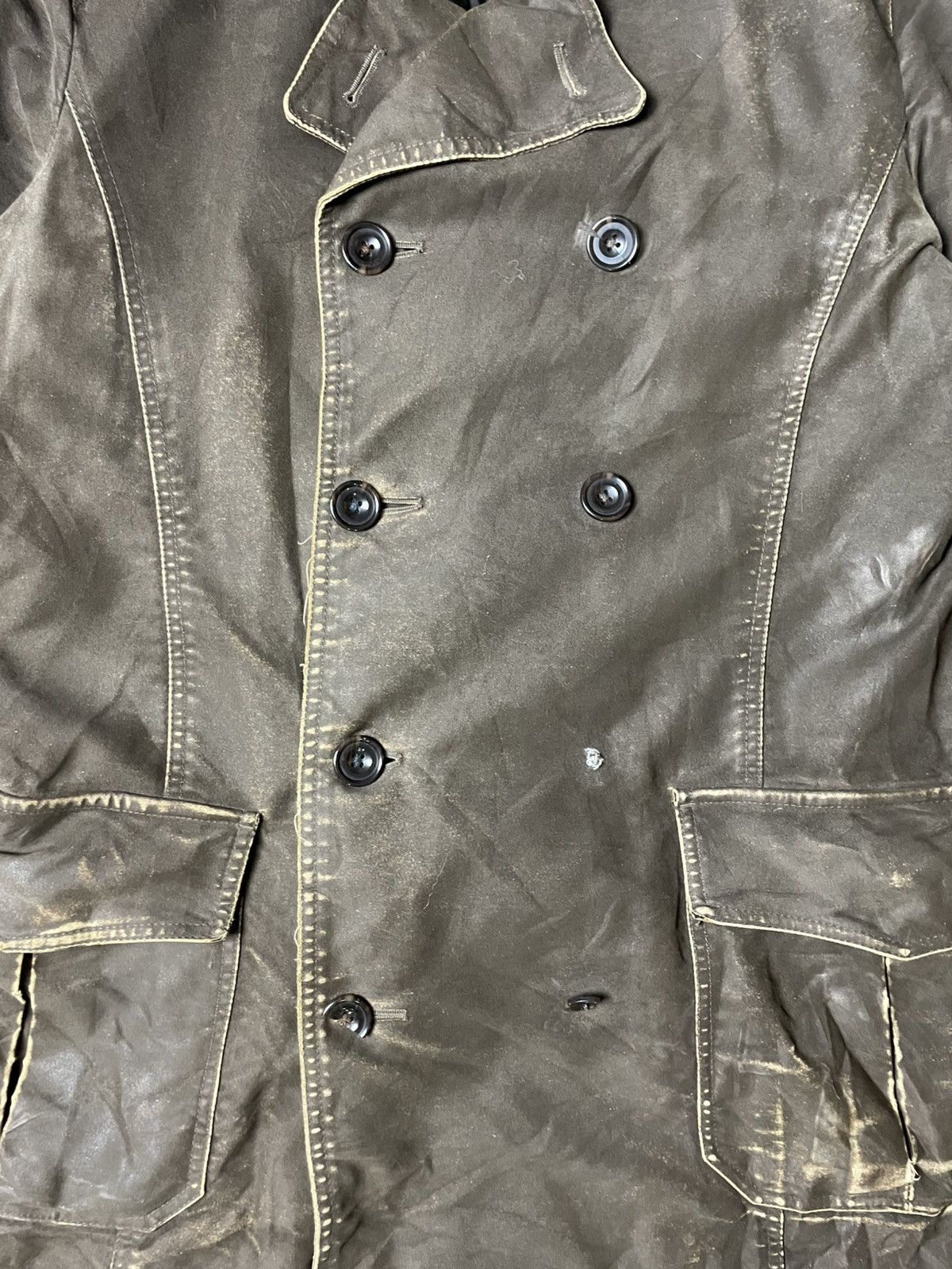 Japanese Brand × Vintage Edge x Rupert Leather Suede Double Breasted Coat (115) Size US XL / EU 56 / 4 - 6 Thumbnail