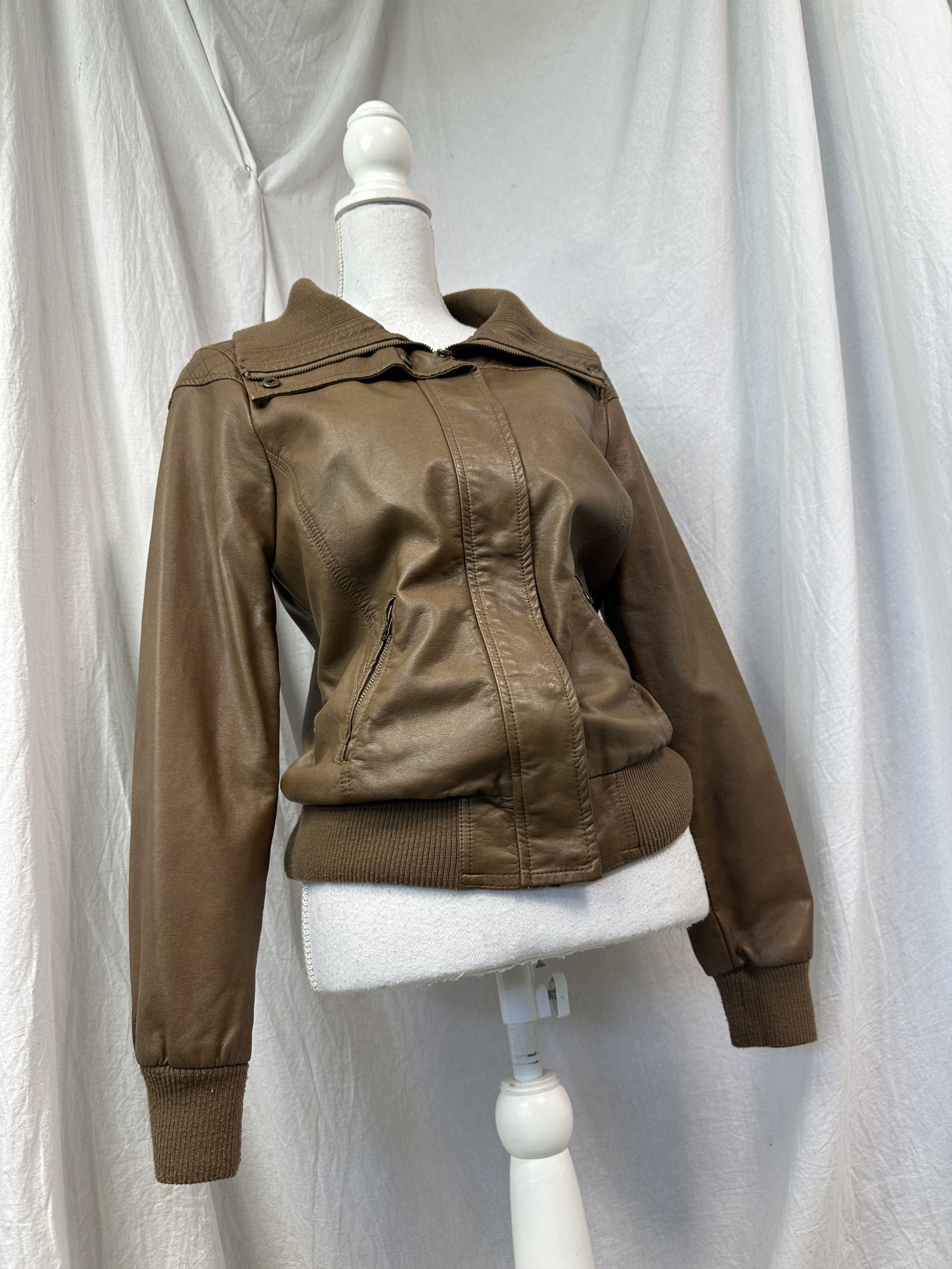 Vintage Vintage Leather Biker Moto Racing Brown Jacket 00s Size US M / EU 48-50 / 2 - 1 Thumbnail