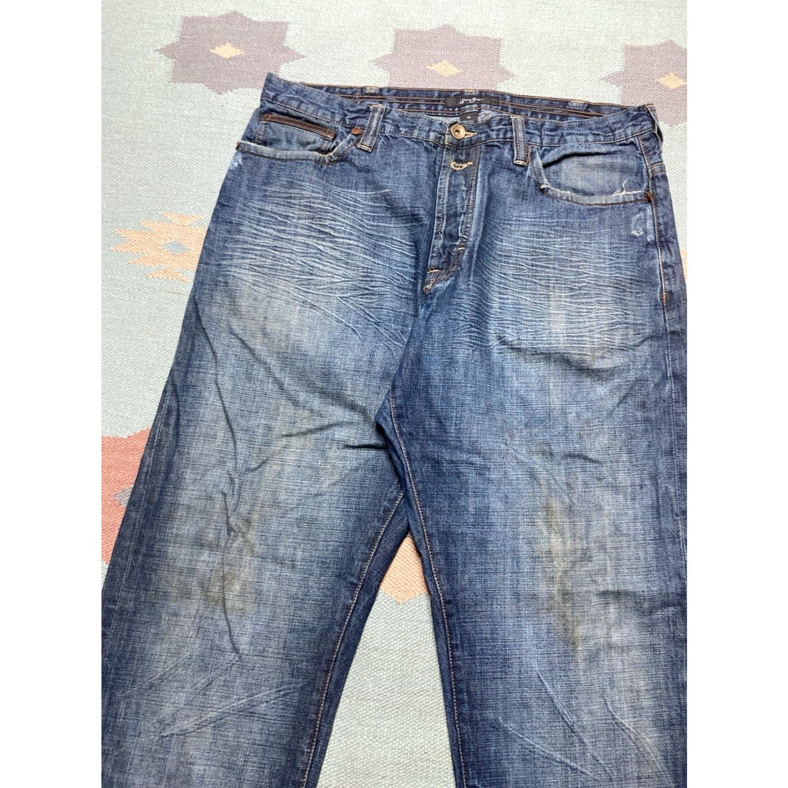 Sean John VINTAGE Sean John Jeans Hip Hop Baggy Wide-Leg 38x34 Men blue Size US 38 / EU 54 - 7 Thumbnail