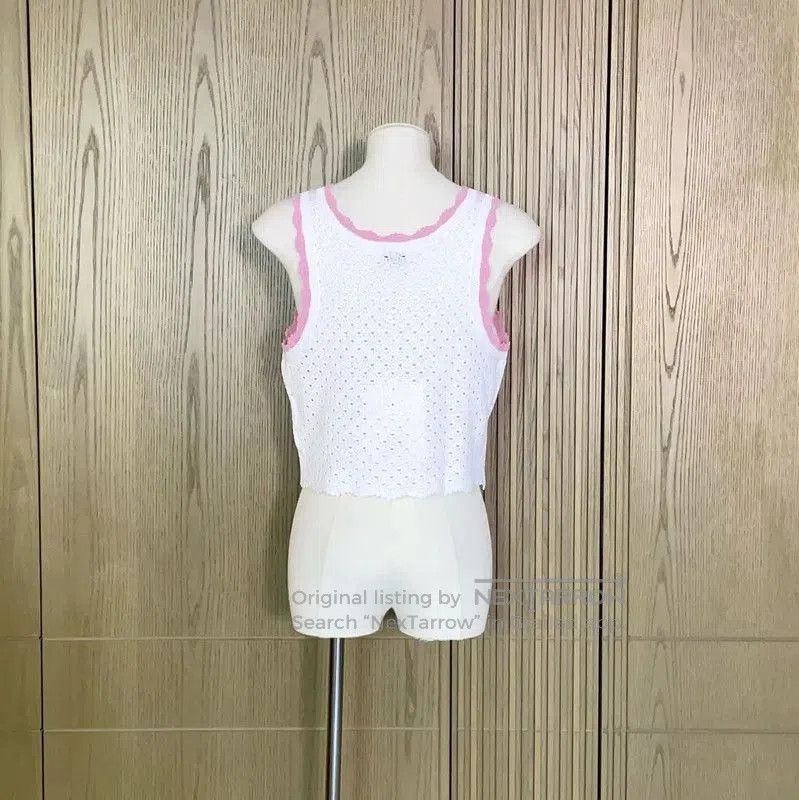 Chanel Chanel Summer White Cotton Vest with Pink Trim . Size S / US 4 / IT 40 - 2 Thumbnail