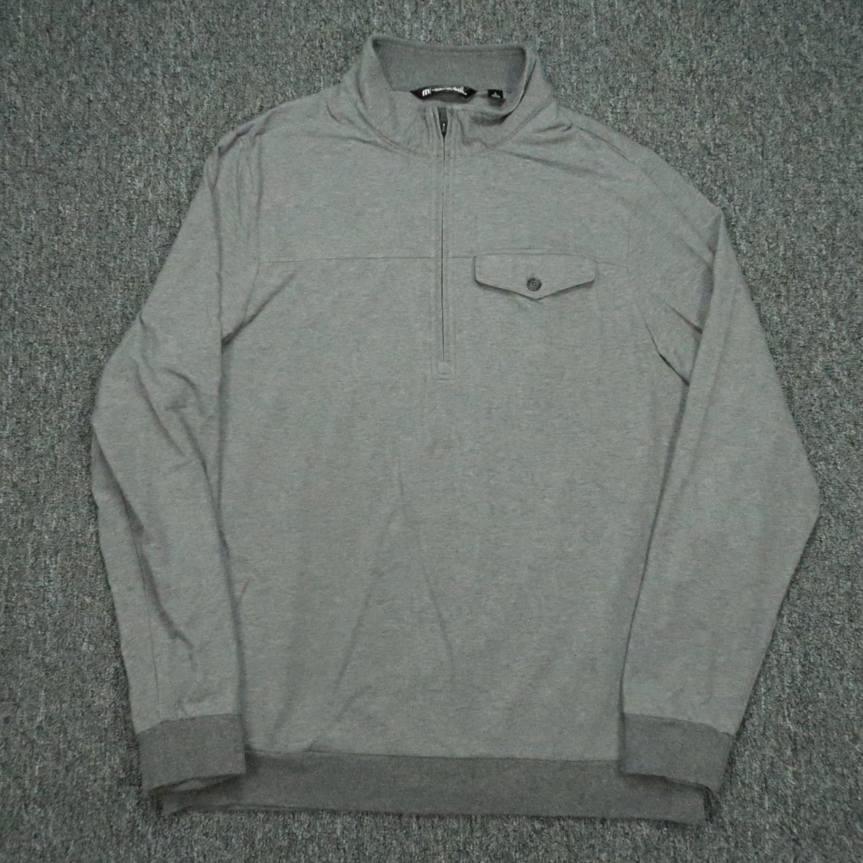 TravisMathew Travis Mathew Pullover Mens Large Gray The 805 Quarter Zip Stretch Sweater Size US L / EU 52-54 / 3 - 2 Thumbnail