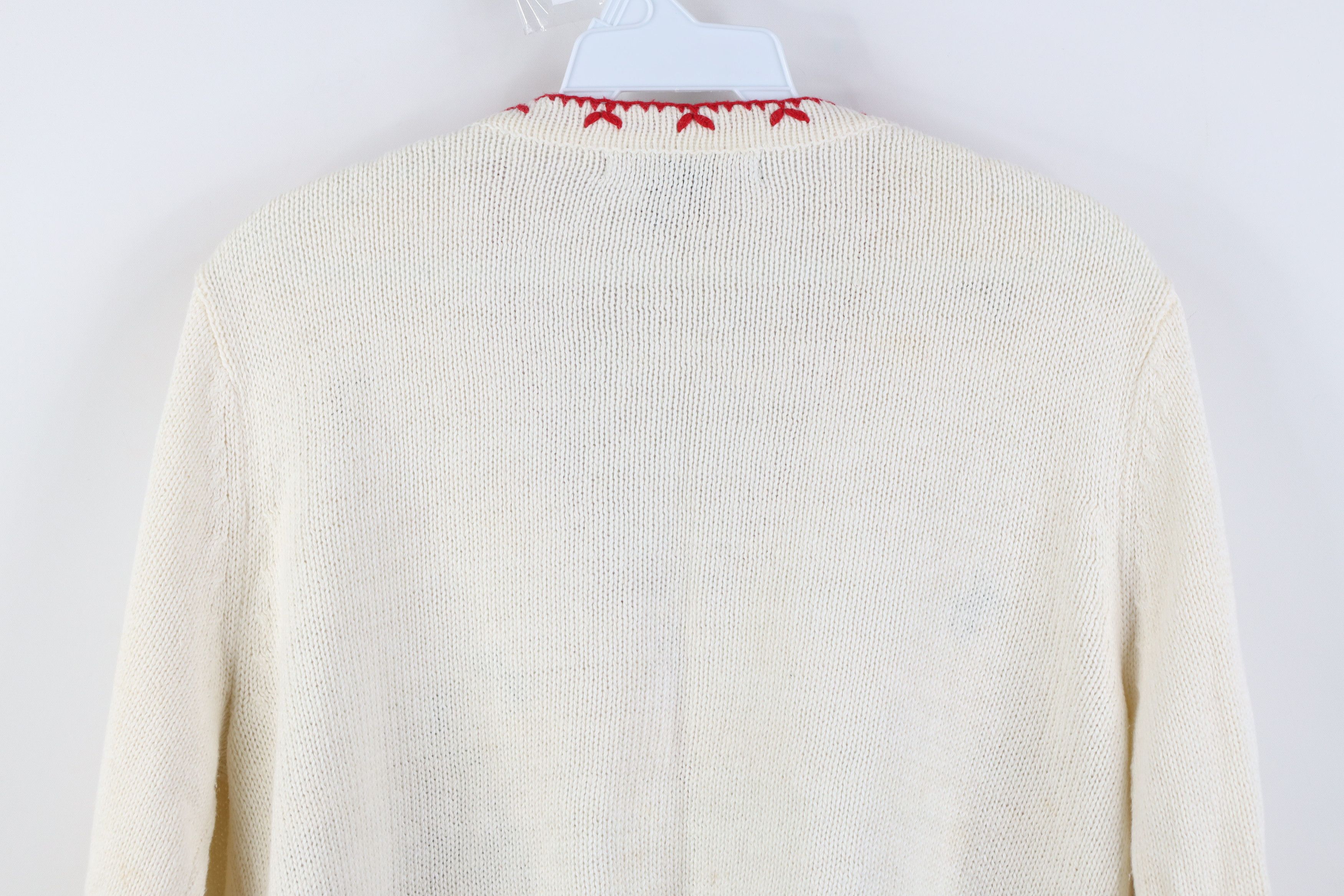 Vintage Vintage 90s Y2K Babydoll Nature Cardinal Bird Flower Sweater Size M / US 6-8 / IT 42-44 - 17 Thumbnail