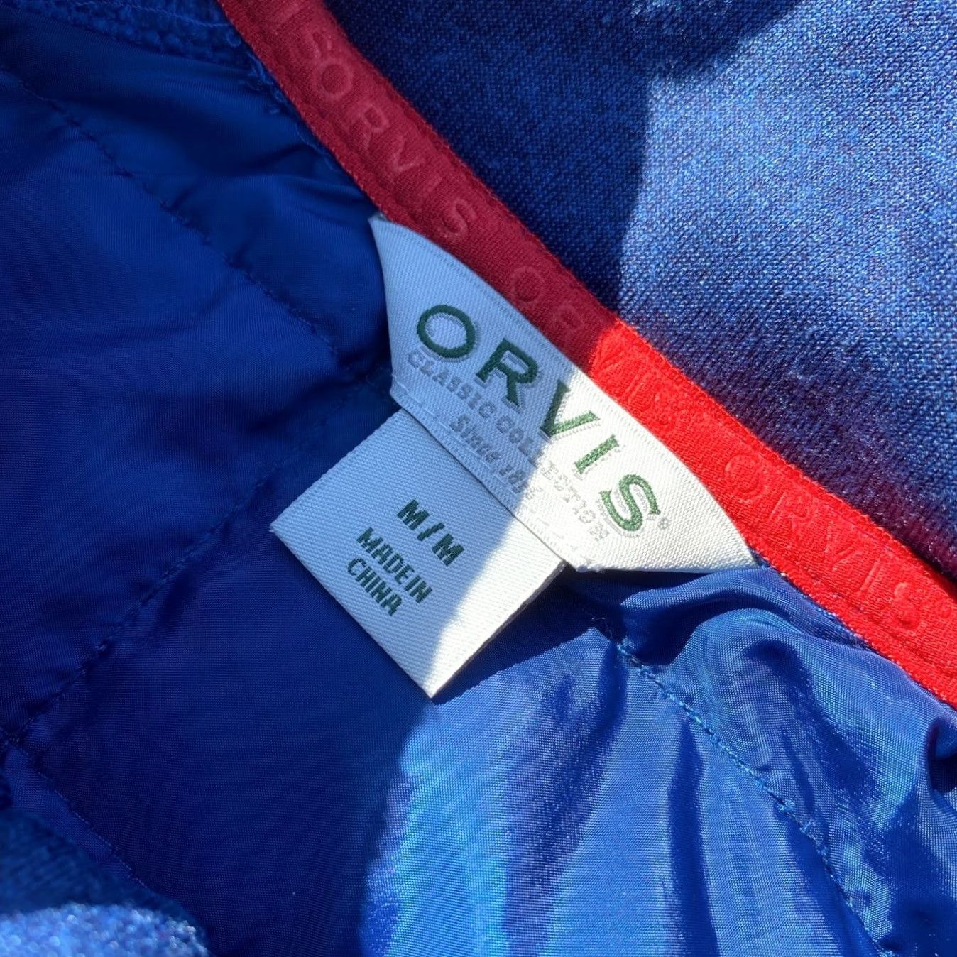 Orvis Orvis Classic Collection Men's Quilted Fleece Full Zip Jacket Blue Medium M Size US M / EU 48-50 / 2 - 3 Thumbnail