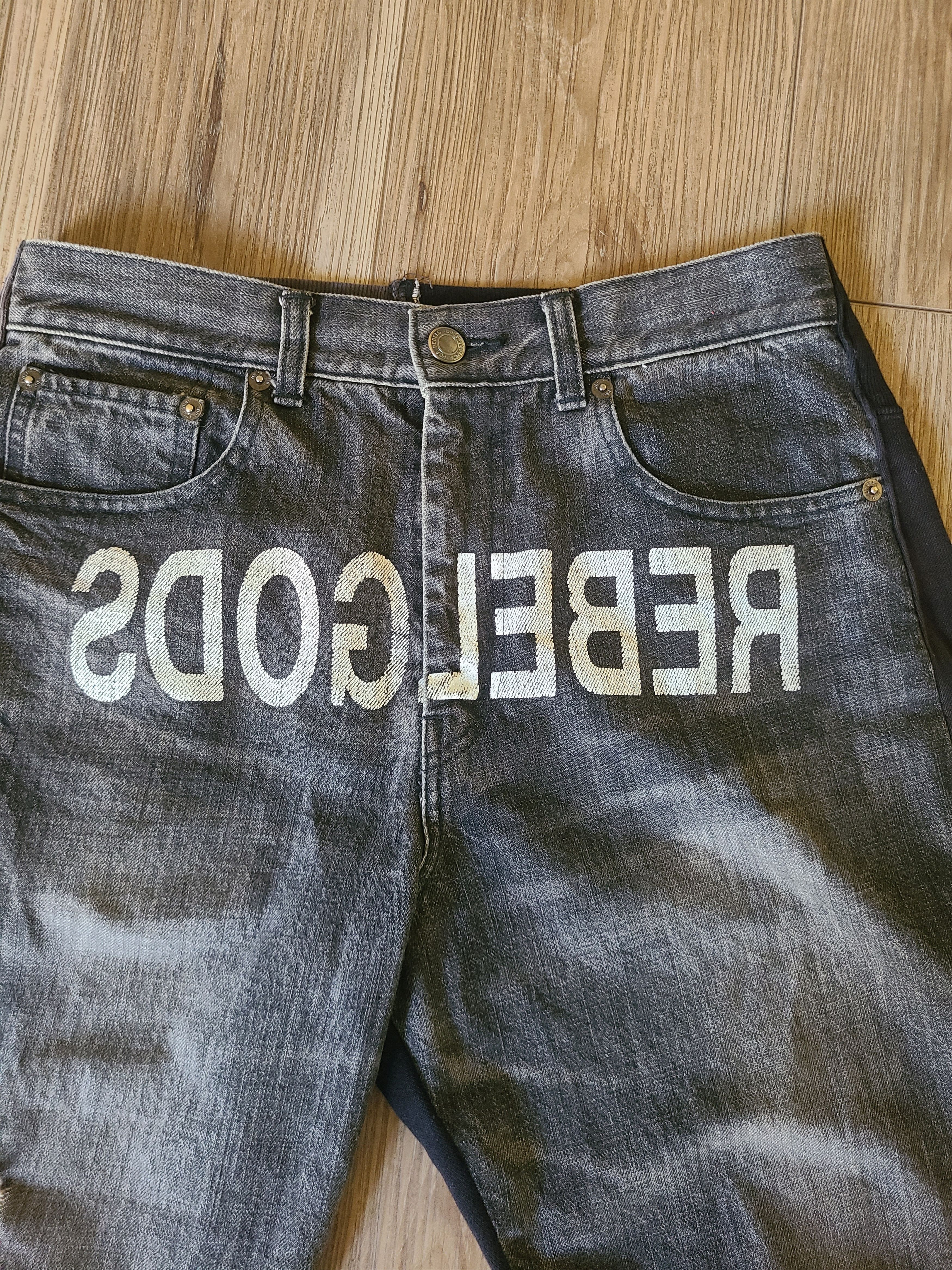 Jun Takahashi × Undercover Undercover Rebelgods Hybrid Denim Size US 29 - 2 Thumbnail