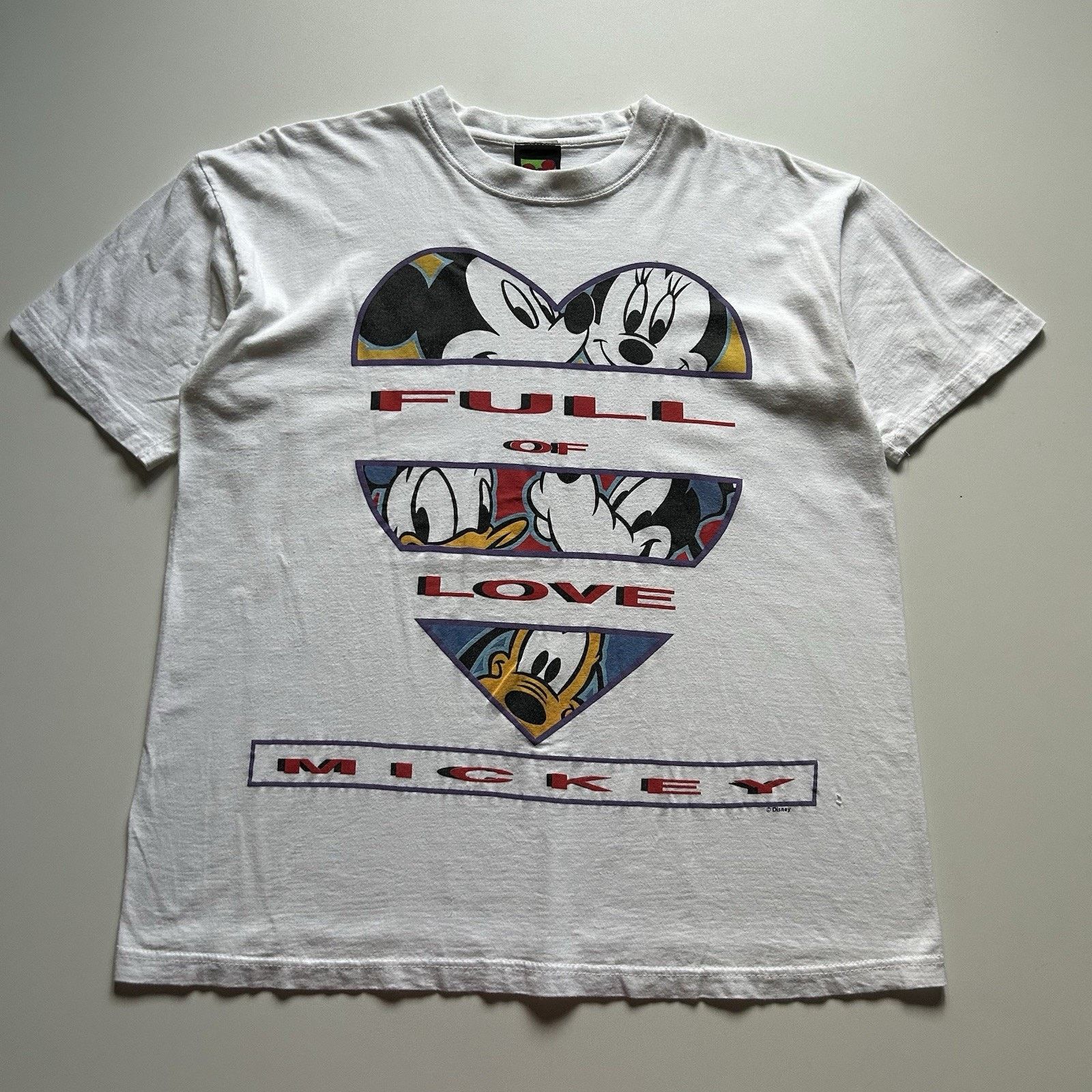 Disney Vintage 90s Disney Mickey Shirt Large Full Of Love Heart Art Size US L / EU 52-54 / 3 - 1 Thumbnail