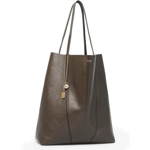 Chloe Chloe Large Spin Flannel Gray Grained Leather Tote Bag New & Size ONE SIZE - 2 Thumbnail