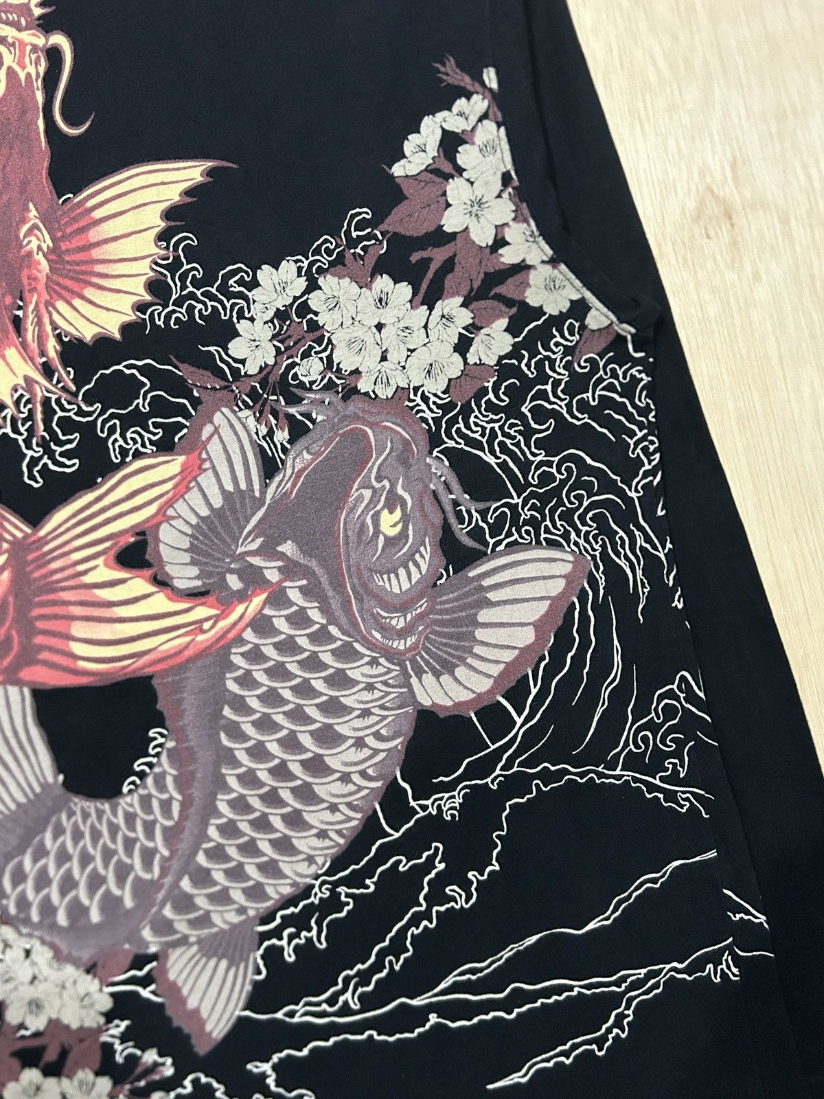 Japanese Brand Oboro Karakuri Japan ‘Koi’ All Over Print Tee Size US XL / EU 56 / 4 - 4 Thumbnail
