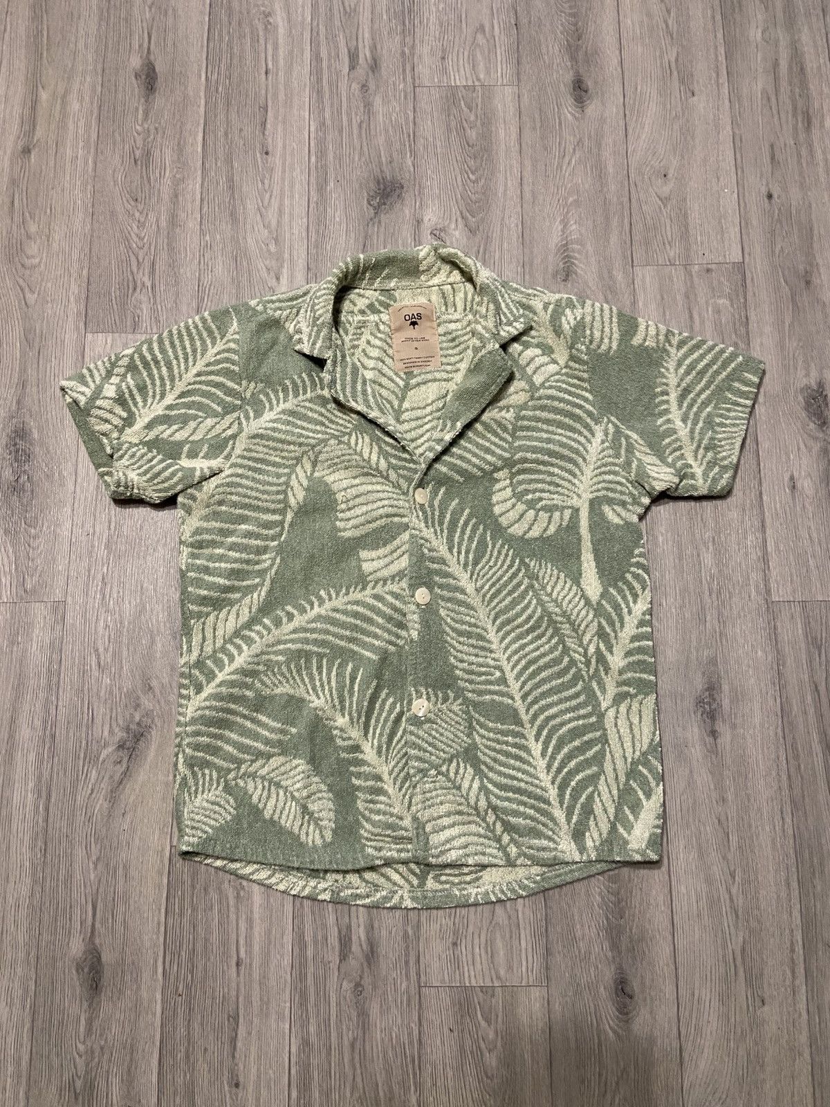 OAS Banana Leaf Cuba Terry Shirt - toquedesaborminas.com.br