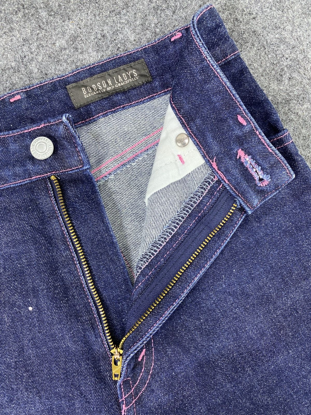 Japanese Brand Bobson Lady’s Blue Jean's - J1018 Size 25" / US 0 / IT 36 - 7 Thumbnail