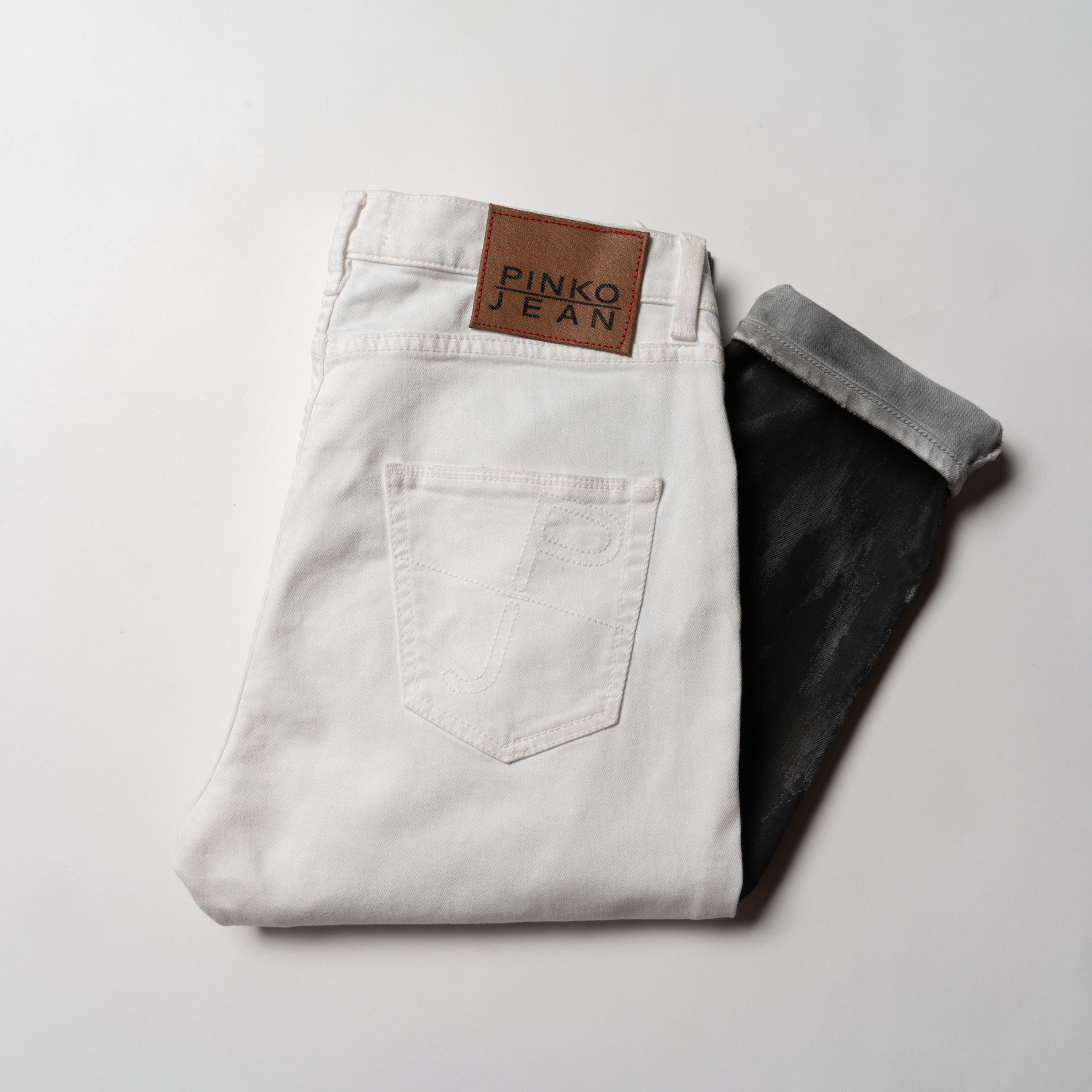 Pinko 🔴 PINKO JEANS Distressed Denim Jeans White Black Tie Dye Size 28" / US 6 / IT 42 - 16 Thumbnail