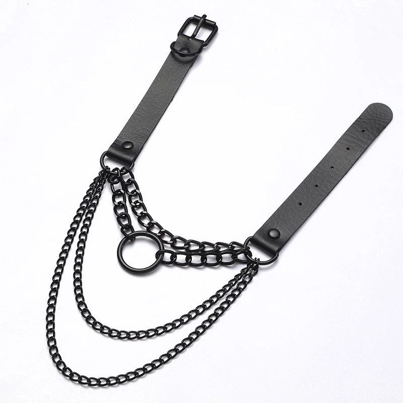 Jewelry Layered Chain Choker Collar Goth Pendant Necklace Size ONE SIZE - 2 Thumbnail