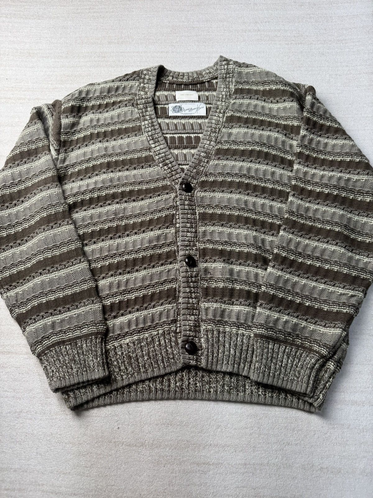 Aime Leon Dore Jacquard Striped knit cardigan Size US M / EU 48-50 / 2 - 2 Thumbnail