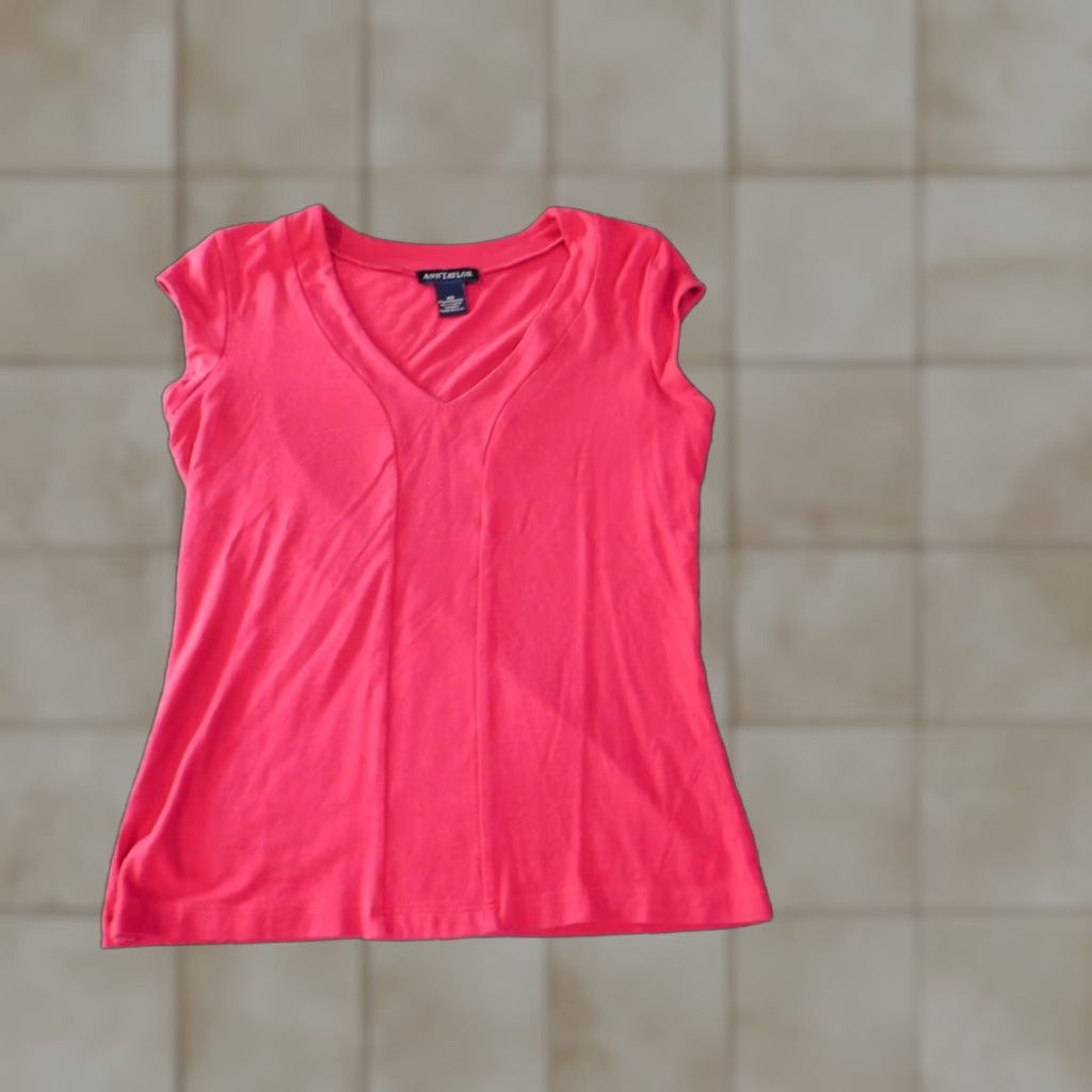 Ann Taylor Ann Taylor Loft Blouse XS Women Pink Round Neck Sleeveless Pullover Modal Stretch Casual Top Size XS / US 0-2 / IT 36-38 - 1 Thumbnail