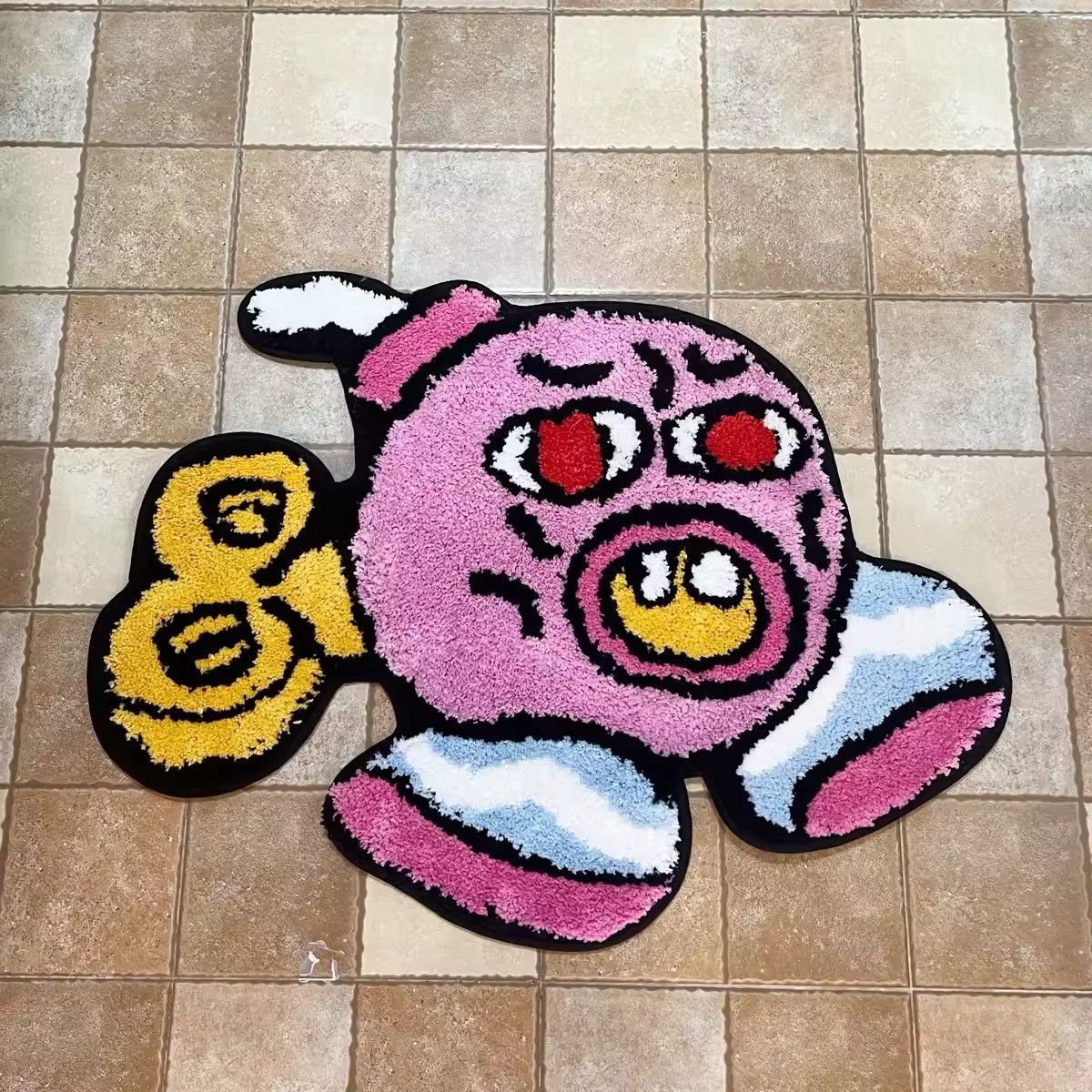 Handmade Tufted Plush Cherry Bomb Cartoon Carpet Rug Size ONE SIZE - 1 Thumbnail