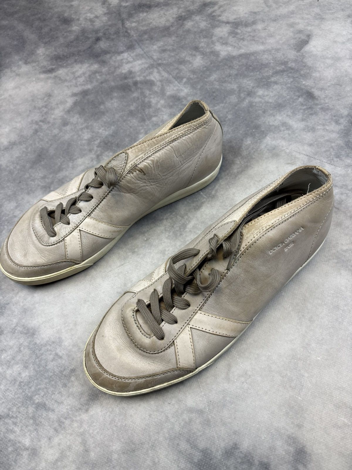 Dolce & Gabbana × Vintage Dolce & Gabbana D&G Leather Sneakers Streetwear designer y2k Size US 9 / EU 42 - 3 Thumbnail