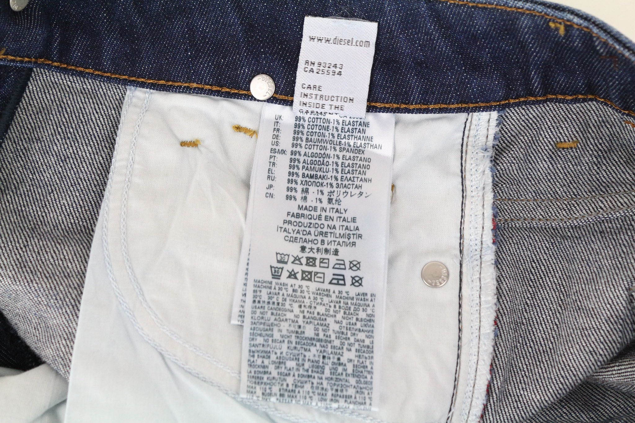 Diesel D-RIFTY 0092I W24/L30 Blue Ripped Girls Jeans 71552 Size 24" / US 00 / IT 34 - 10 Thumbnail