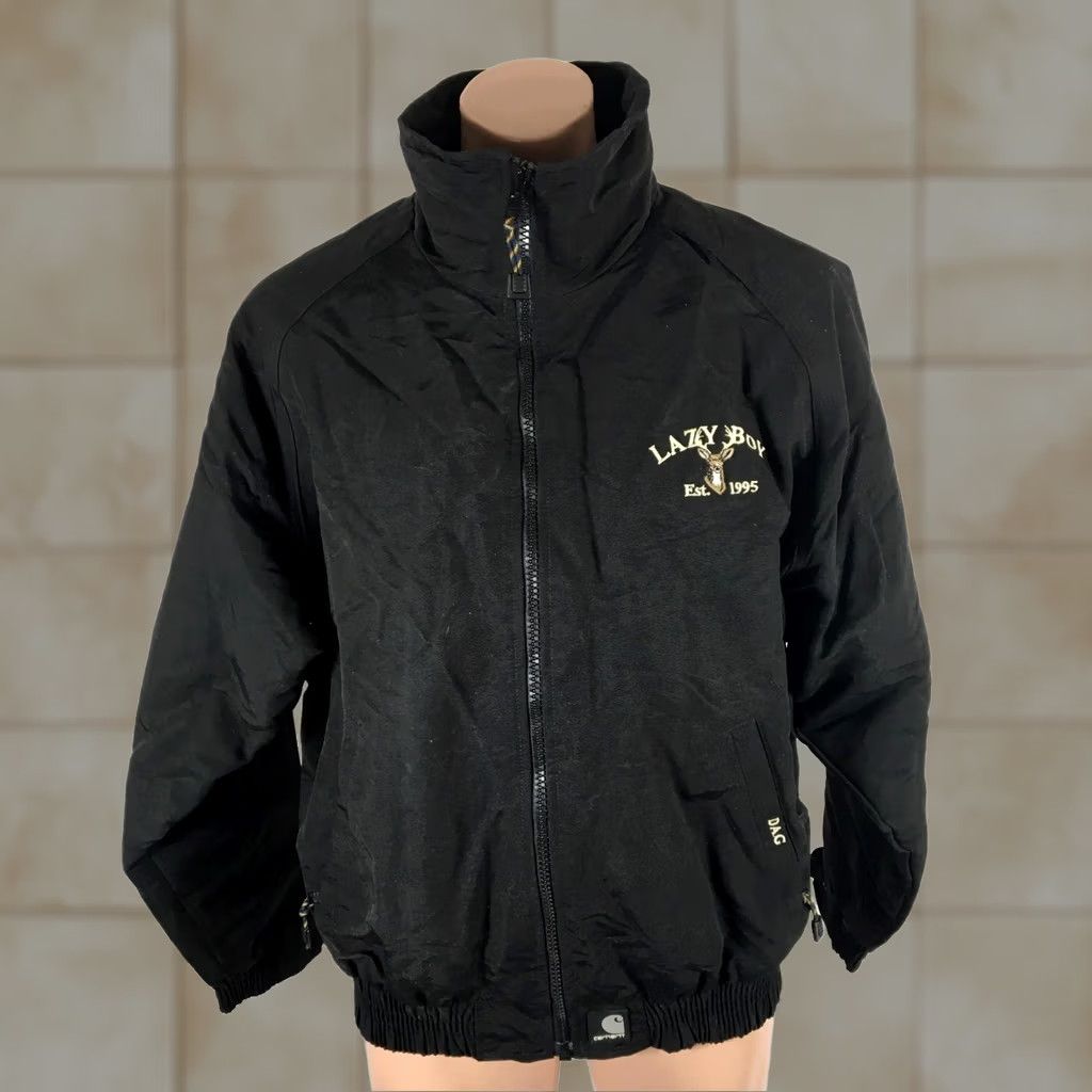 Carhartt VINTAGE Carhartt Insulated Windbreaker Winter Jacket Men's Sz L Black Nylon Softshell Polyester Lining Size US L / EU 52-54 / 3 - 1 Thumbnail