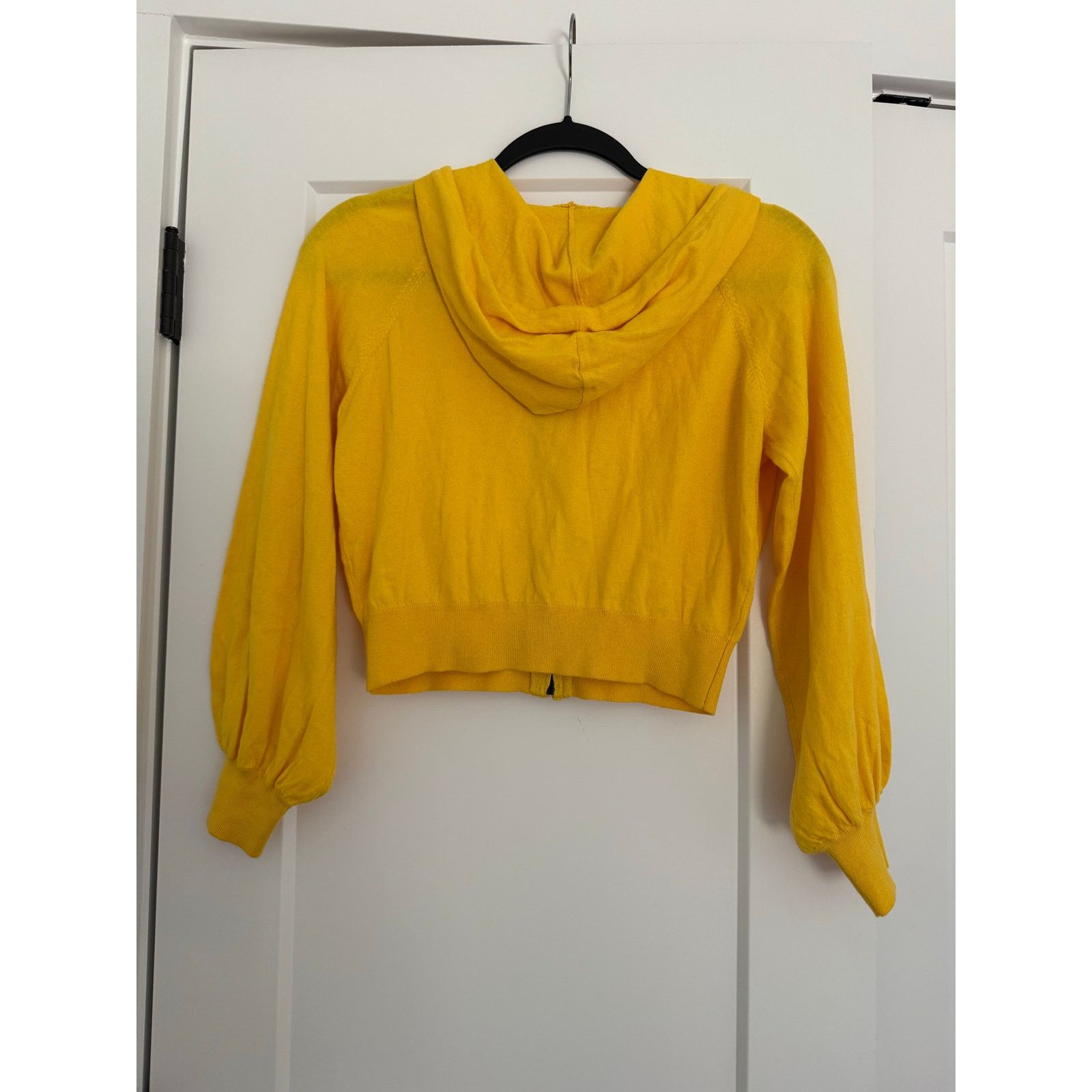 MISA Los Angeles $225 New Misa Los Angeles Yellow Crop Zip Hoodie - XS Size XS / US 0-2 / IT 36-38 - 3 Thumbnail