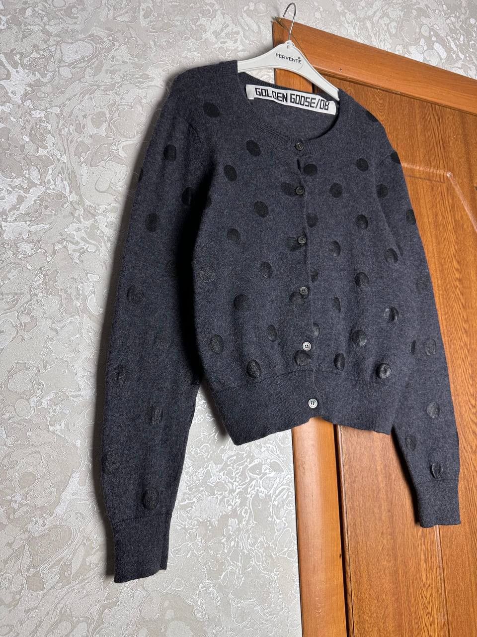 Golden Goose Golden Goose Deluxe Brand Wool Cropped Cardigan Polka Dot Size M / US 6-8 / IT 42-44 - 2 Thumbnail