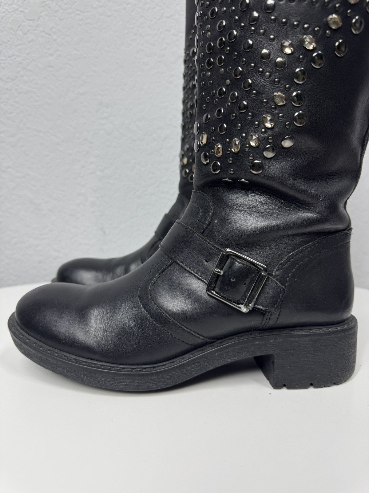ASH Vintage Leather High Heel Boots Avantgarde Gothic Y2K Guidi Size US 6 / IT 36 - 4 Thumbnail