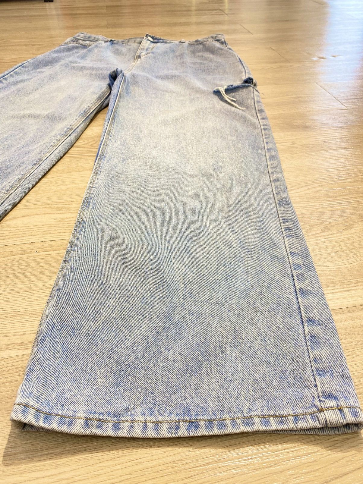 Japanese Brand Japnese Brand Baggy Blue Wash Style Ripped Jeans Size US 35 - 6 Thumbnail