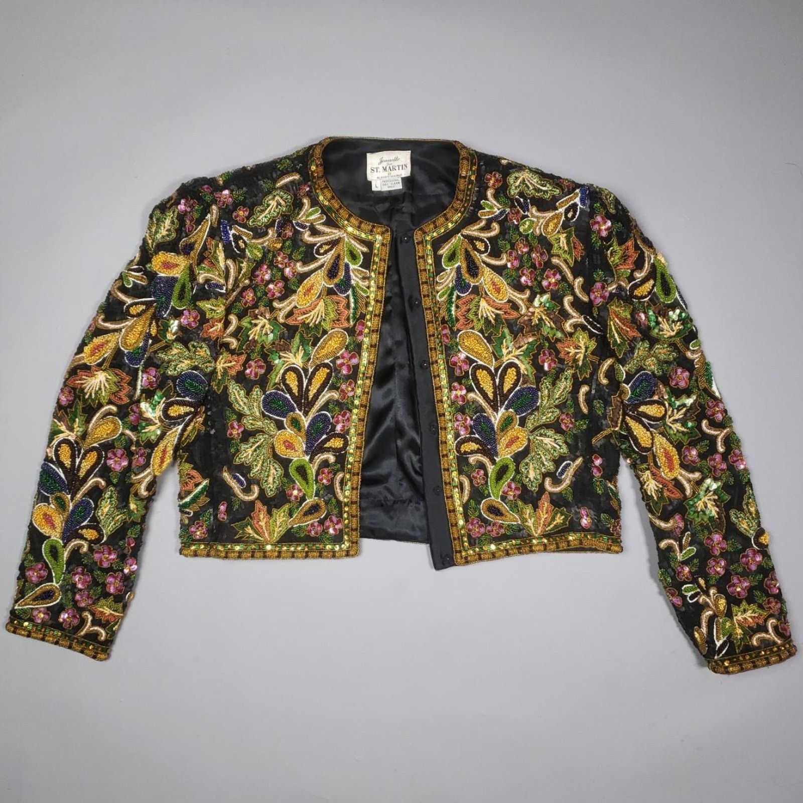Other Rare 1980s Jeanette for St. Martin Couture Sequin Jacket Size M / US 6-8 / IT 42-44 - 1 Thumbnail
