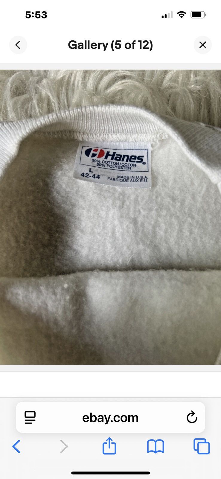 Hanes Operation Desert Storm Americans United Sweatshirt Size L Size US L / EU 52-54 / 3 - 5 Thumbnail