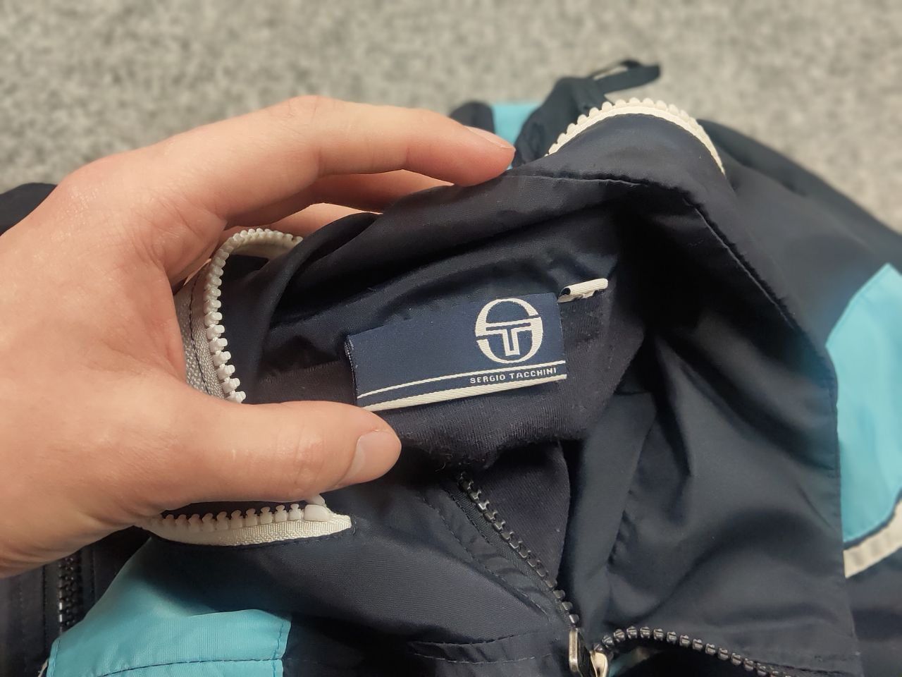 Sergio Tacchini Sergio Tacchini Light navy Logo jacket Zip Hoodie Vintage Size US L / EU 52-54 / 3 - 11 Thumbnail