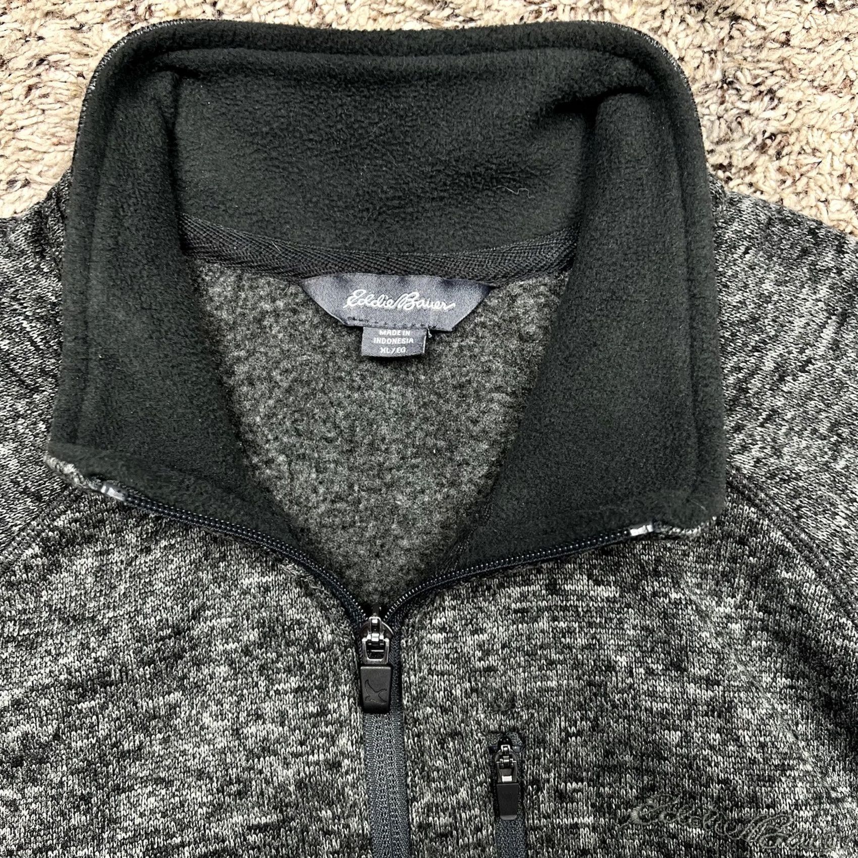 Eddie Bauer Eddie Bauer Mens Quarter Zip Fleece Pullover Gray XL Chest Pocket Firns? Size US XL / EU 56 / 4 - 2 Thumbnail