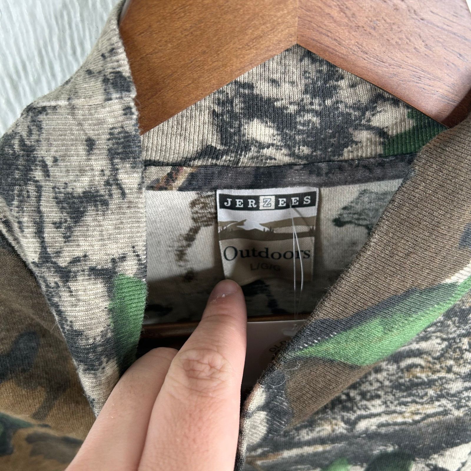 Jerzees Vintage Jerzees Forest Camo Mock Neck Long Sleeve Size Large Size US L / EU 52-54 / 3 - 4 Thumbnail