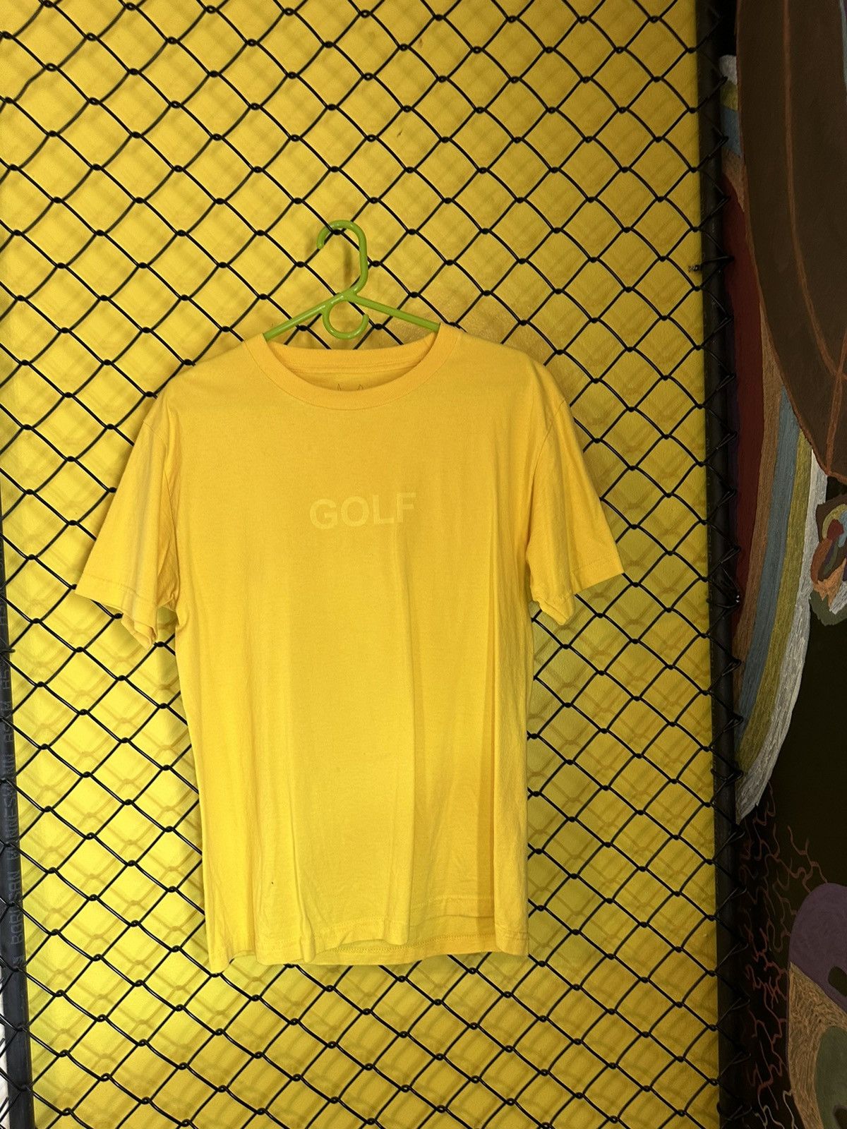 image of Golf Le Fleur x Golf Wang Golf T-Shirt Yellow Monochromatic, Men's (Size Medium)