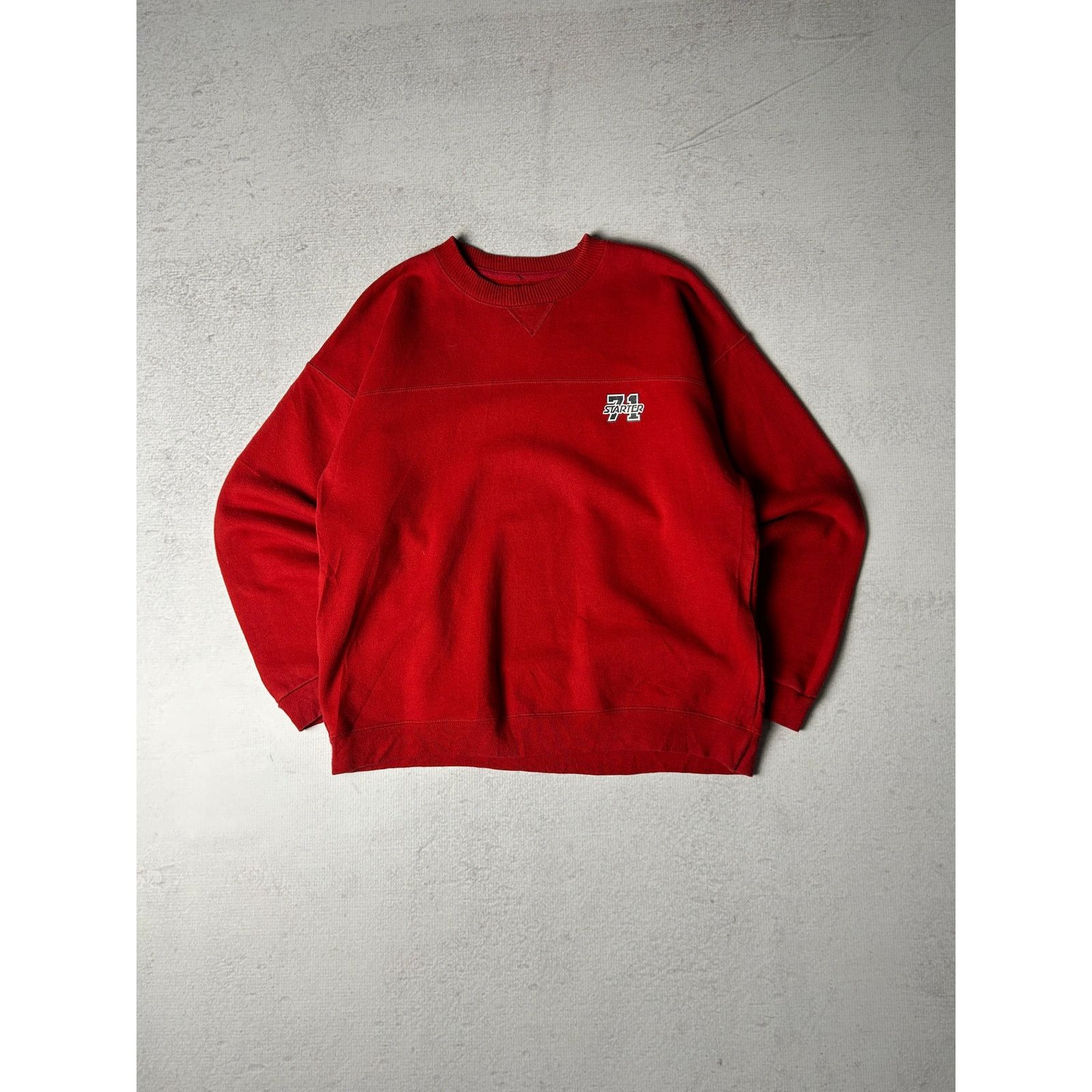 Starter Vintage Starter Red Crewneck Sweatshirt - Men's Small Size US S / EU 44-46 / 1 - 1 Thumbnail