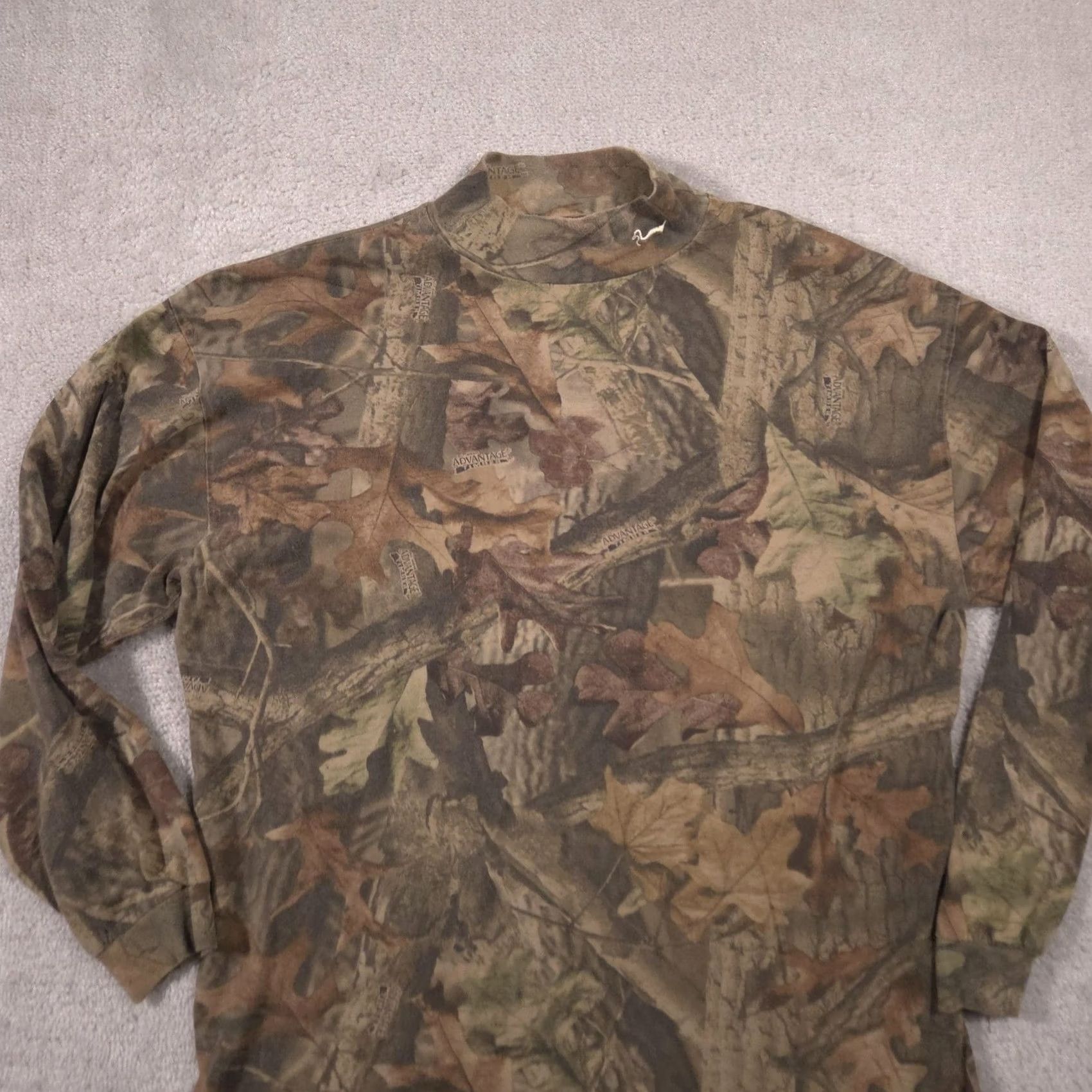 Vintage Duxbak Shirt Mens XL Long Sleeve Mock Neck Tee Hunting Advantage Timber Camo Size US XL / EU 56 / 4 - 3 Thumbnail