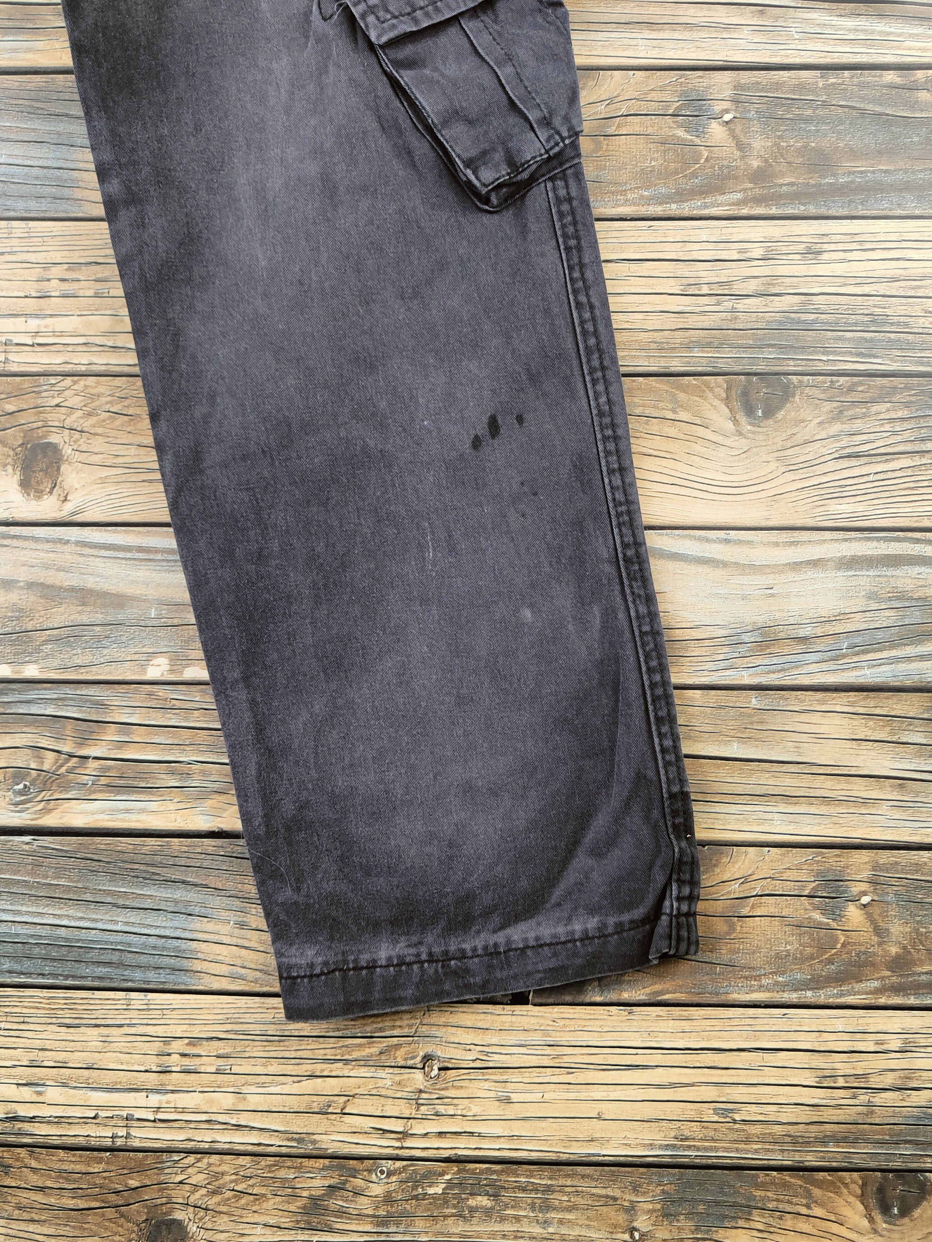 Japanese Brand DL Japan faded Black utility tactical Cargo Pants #46-953 Size US 32 / EU 48 - 6 Thumbnail