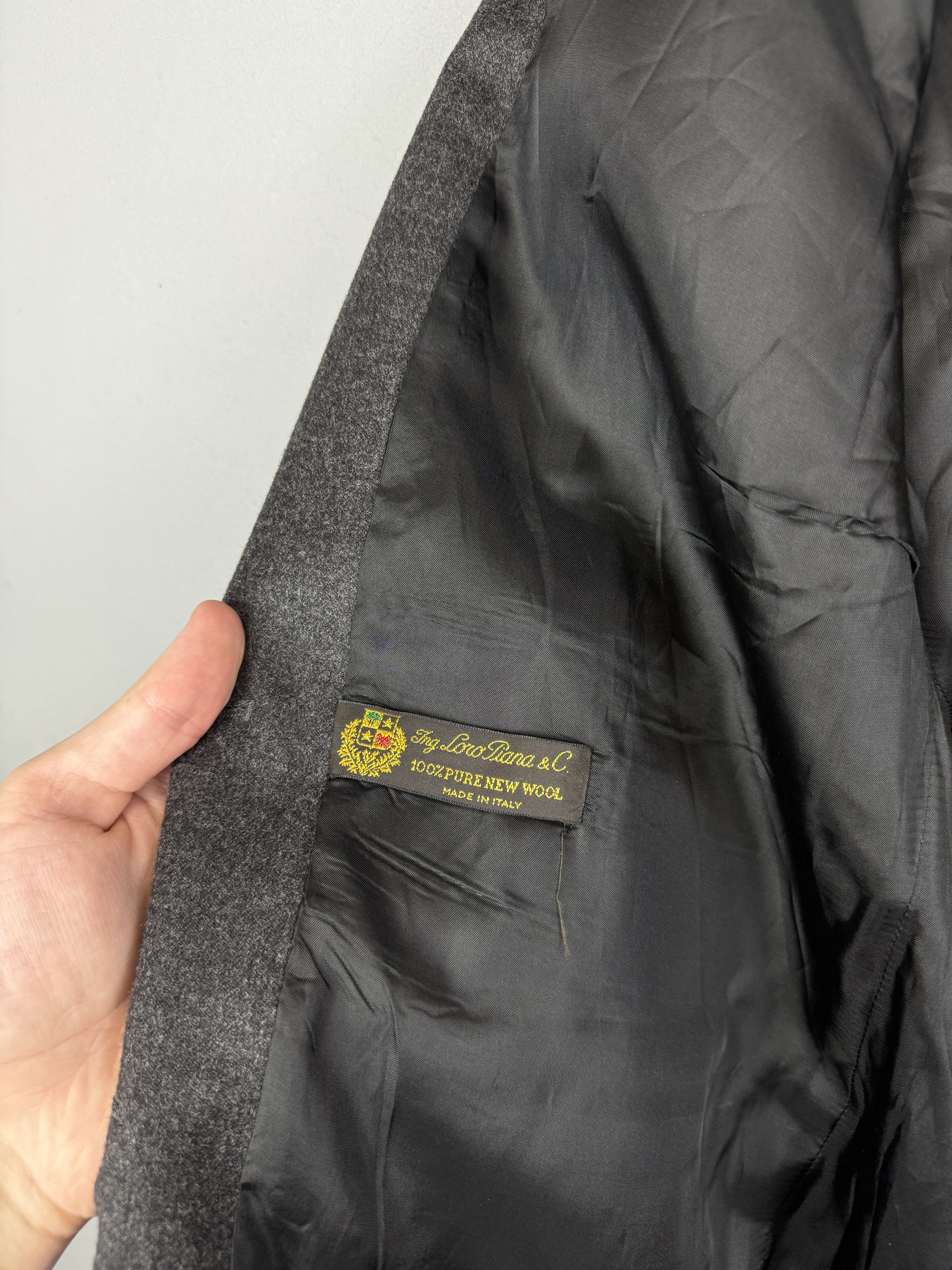 Designer Christian Feller Loro Piana Jacket Grey Pure Wool Italy Size 44R - 3 Thumbnail