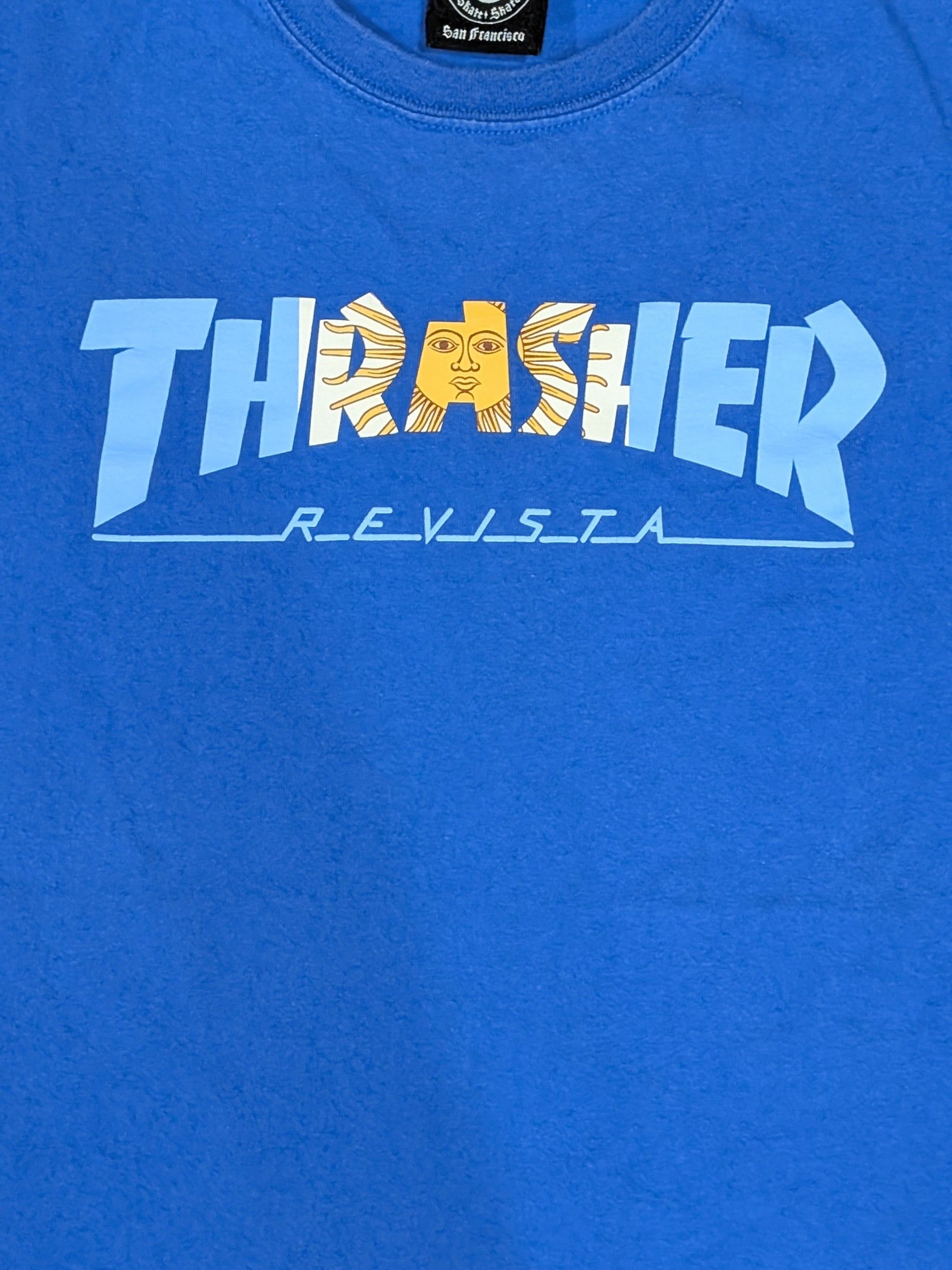 Thrasher Thrasher Revista Argentina flag blue t-shirt - SIZE XL Size US XL / EU 56 / 4 - 2 Thumbnail
