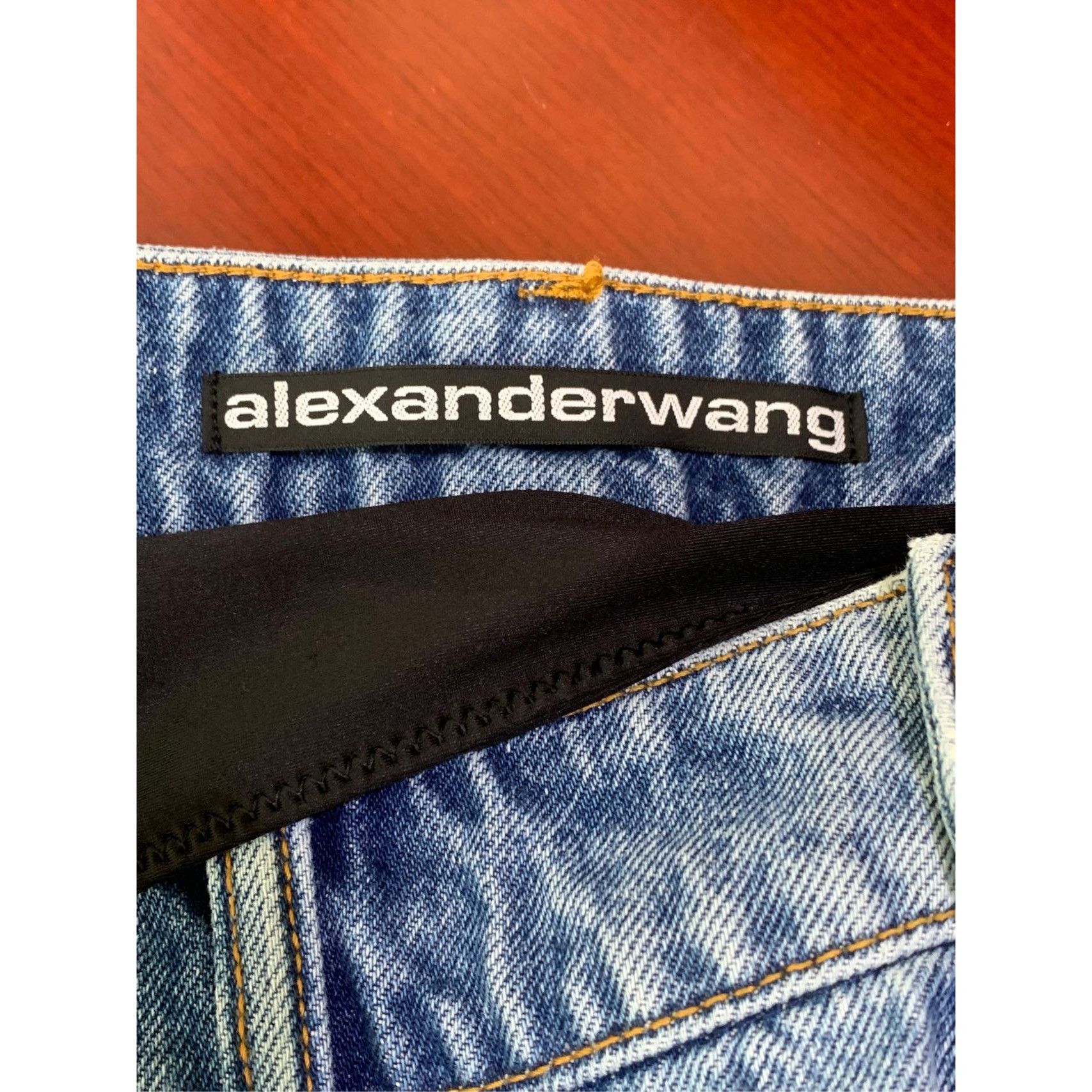 Alexander Wang Alexander Wang Womens Irregular Denim Bikini Skirt Size 26 C Size 26" / US 2 / IT 38 - 3 Thumbnail