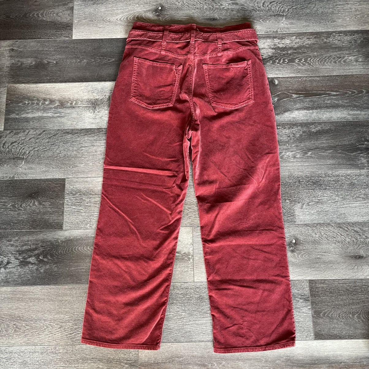 3x1 3x1 Crimson Kelly Velvet Paperbag Tie Belt Wide Leg Jeans Size 30" / US 8 / IT 44 - 2 Thumbnail