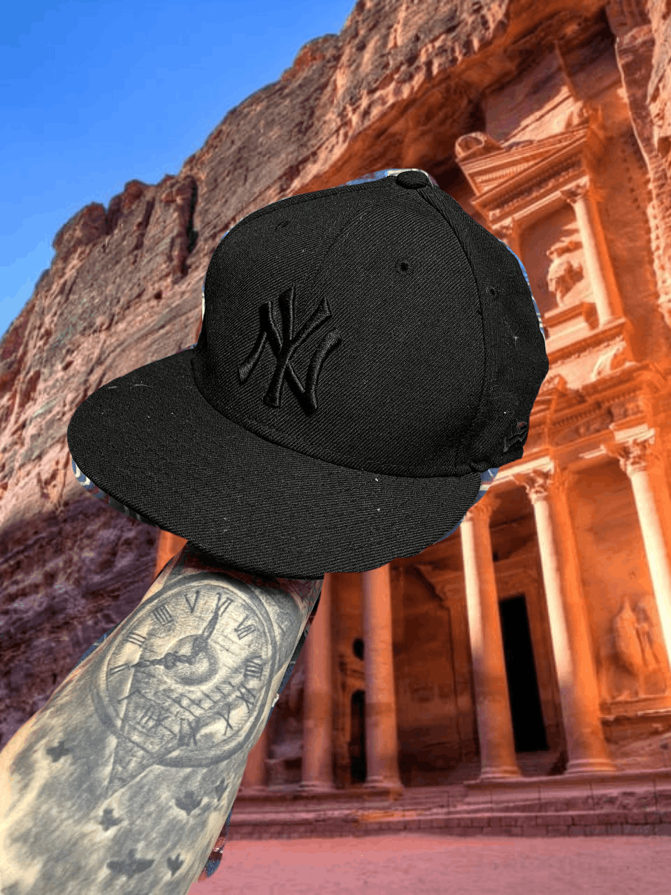 New Era Hats big logo Vintage black Cap New Era Y2K streetwear Size ONE SIZE - 1 Thumbnail