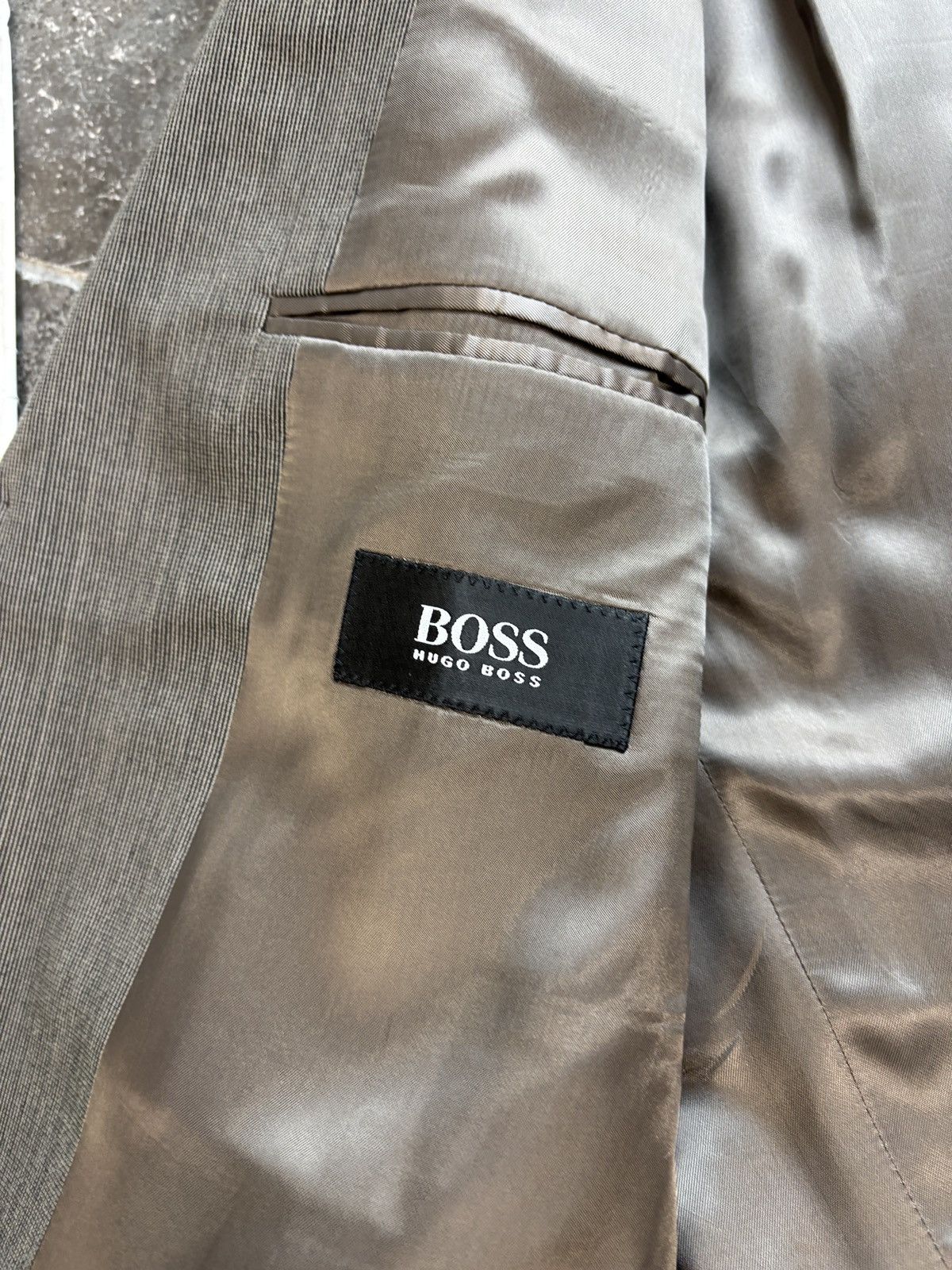Hugo Boss Vintage Hugo Boss Suit Wool 3pc Three Piece Jacket Trouser Size 42L - 6 Thumbnail
