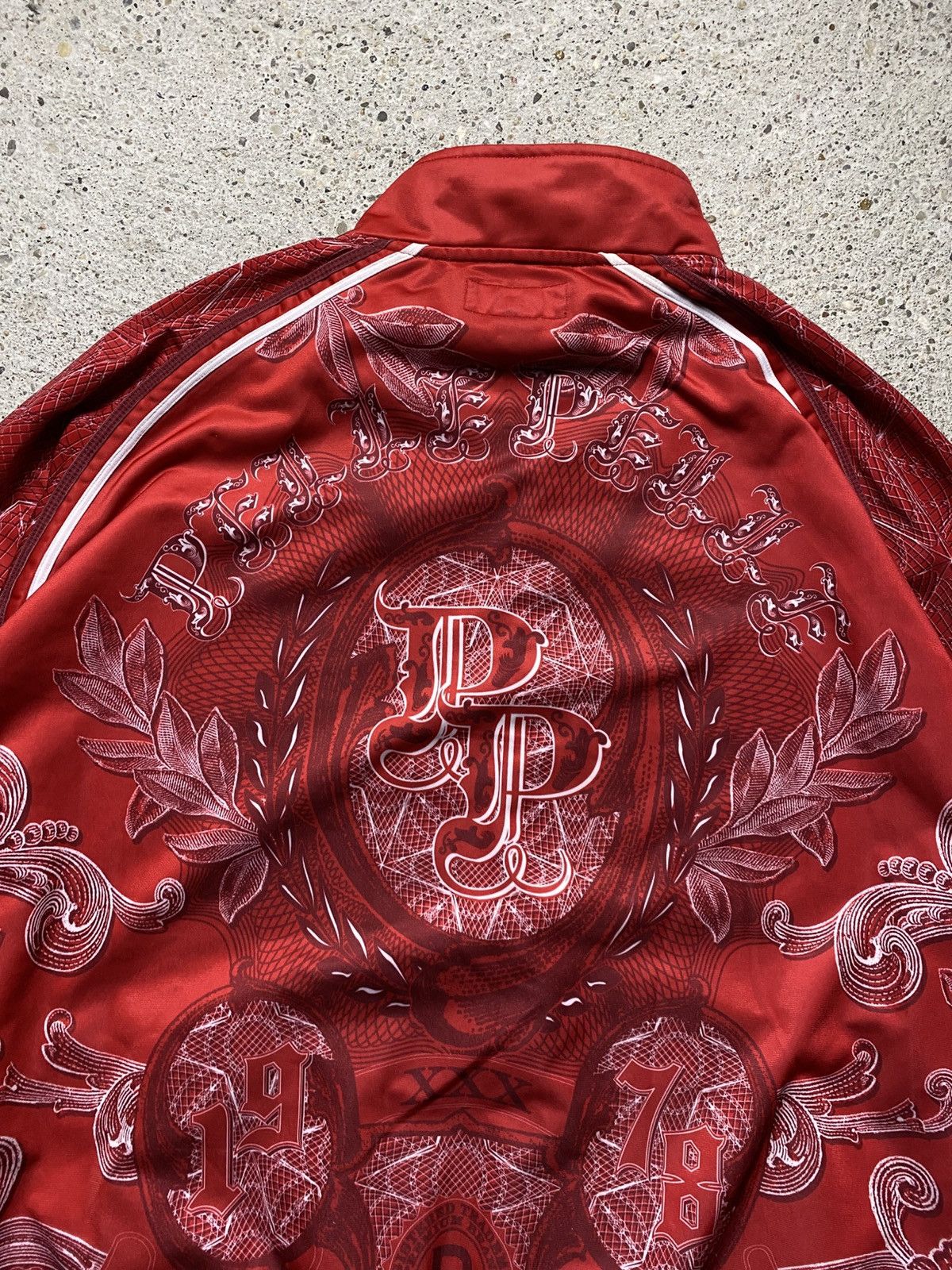 Affliction Pelle pelle zip-up sweatshirt vintage red retro baggy Size US XL / EU 56 / 4 - 7 Thumbnail