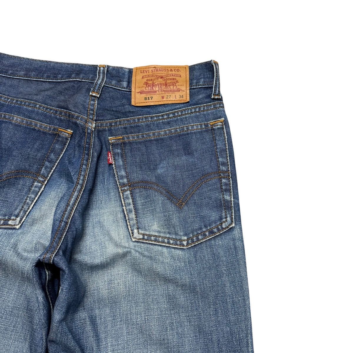 Levi's Vintage Levis 517 Flare Jeans Distressed Hedi Slimane Style Size US 27 - 11 Thumbnail