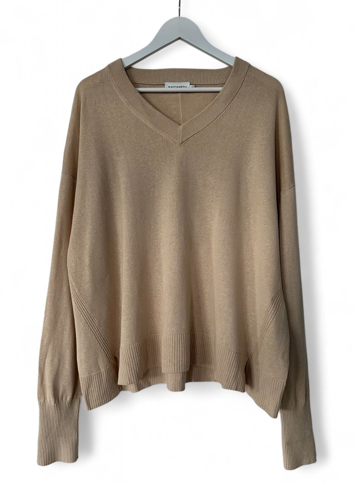 Marimekko Marimekko Solid Linen Cotton Sweater Jumper Women's Size L Size L / US 10 / IT 46 - 1 Thumbnail