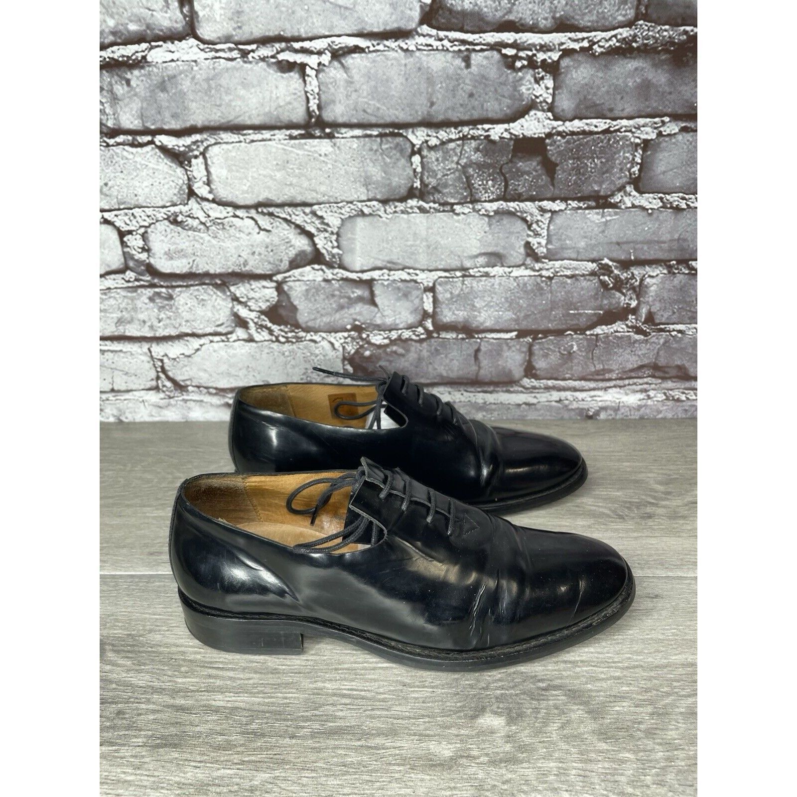 Other Filipe Sousa Black Patent Leather Oxfords Lace Up Shoes Wome Size US 7.5 / IT 37.5 - 4 Thumbnail