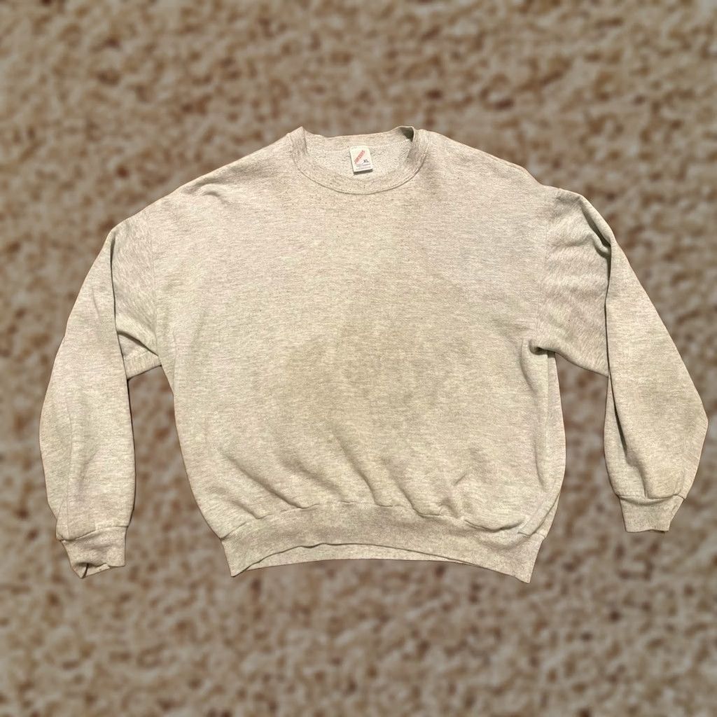 Jerzees VINTAGE Jerzees Sweatshirt XL Gray USA Crewneck Pullover Blank Made in Size US XL / EU 56 / 4 - 1 Thumbnail