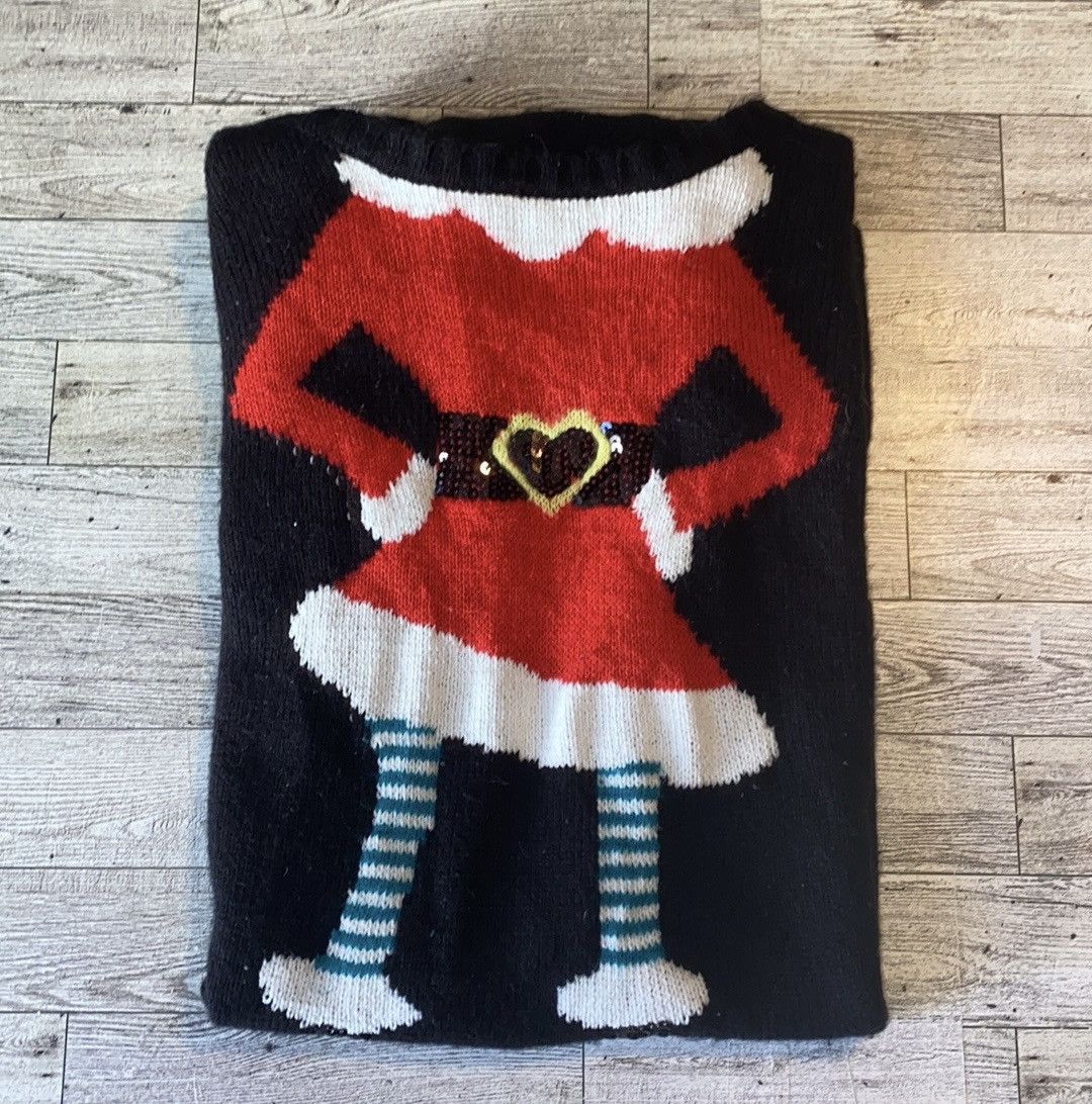 Vintage Linda Matthews, NY, Retro, Embellished, Holiday Knit Sweater Size M / US 6-8 / IT 42-44 - 15 Thumbnail